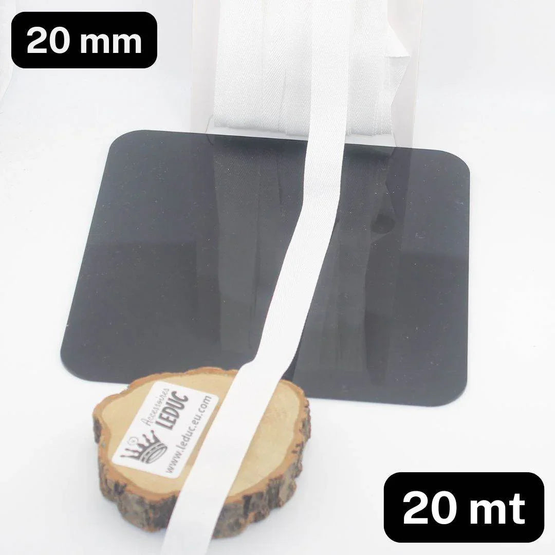 20 meters 20 or 25mm Wide 100% Cotton Herringbone tape (21 colours to chose from!) - ACCESSOIRES LEDUC BV