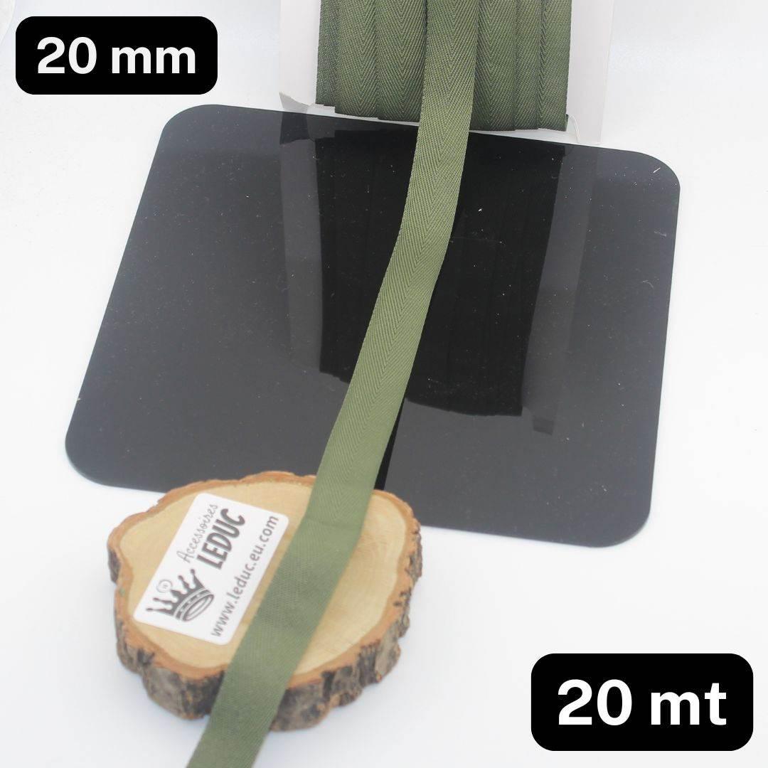 20 meters 20 or 25mm Wide 100% Cotton Herringbone tape (21 colours to chose from!) - ACCESSOIRES LEDUC BV