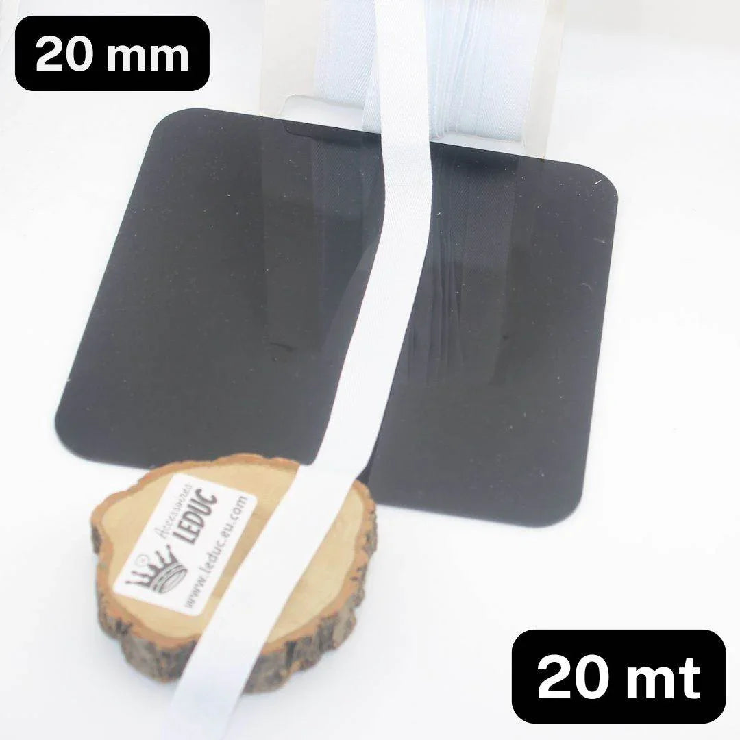 20 meters 20 or 25mm Wide 100% Cotton Herringbone tape (21 colours to chose from!) - ACCESSOIRES LEDUC BV