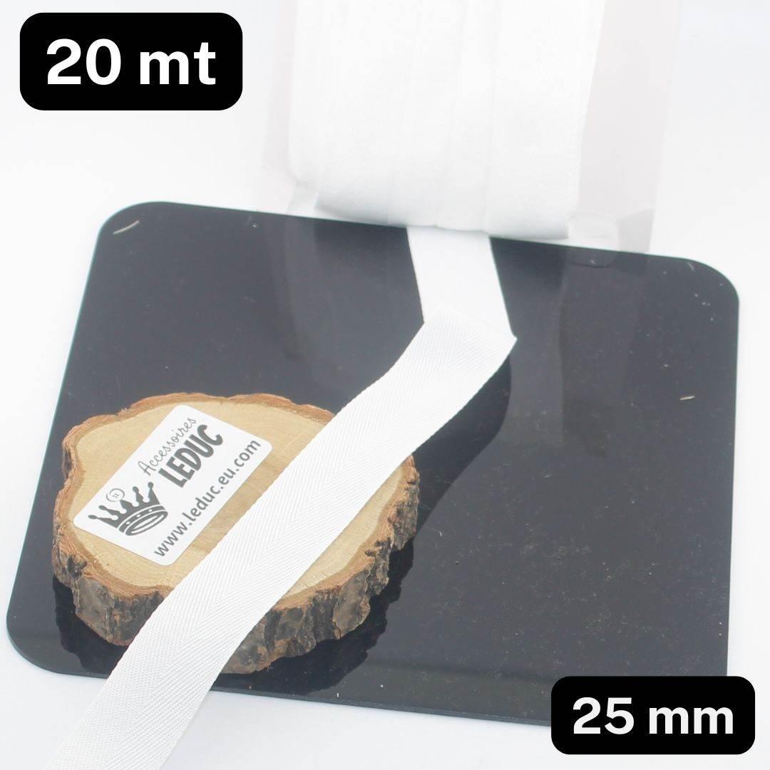 20 meters 20 or 25mm Wide 100% Cotton Herringbone tape (21 colours to chose from!) - ACCESSOIRES LEDUC BV