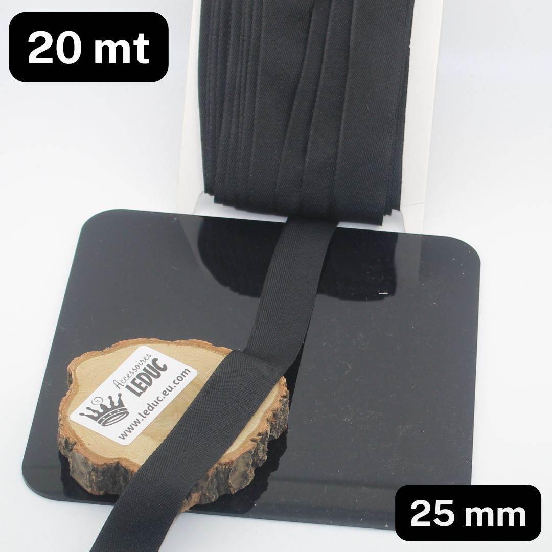 20 meters 20 or 25mm Wide 100% Cotton Herringbone tape (21 colours to chose from!) - ACCESSOIRES LEDUC BV