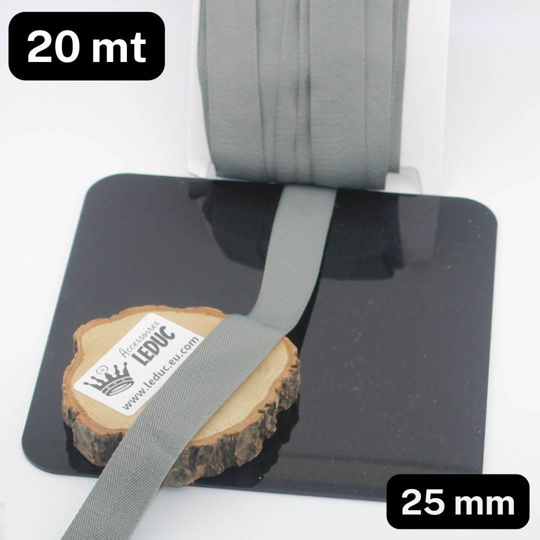 20 meters 20 or 25mm Wide 100% Cotton Herringbone tape (21 colours to chose from!) - ACCESSOIRES LEDUC BV