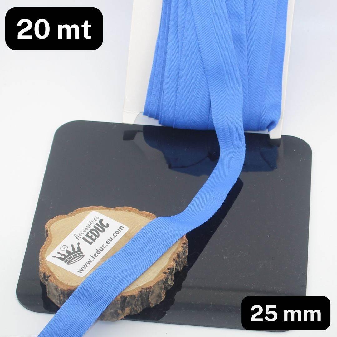 20 meters 20 or 25mm Wide 100% Cotton Herringbone tape (21 colours to chose from!) - ACCESSOIRES LEDUC BV