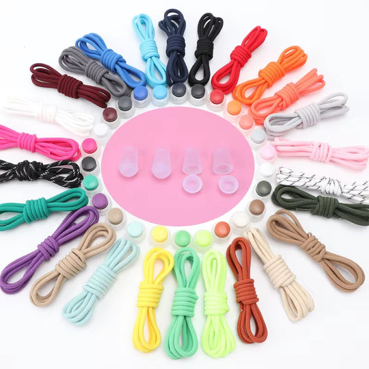 Set of Elastic Shoelaces with Cord Stopper and Ends. Adjustable. - ACCESSOIRES LEDUC BV