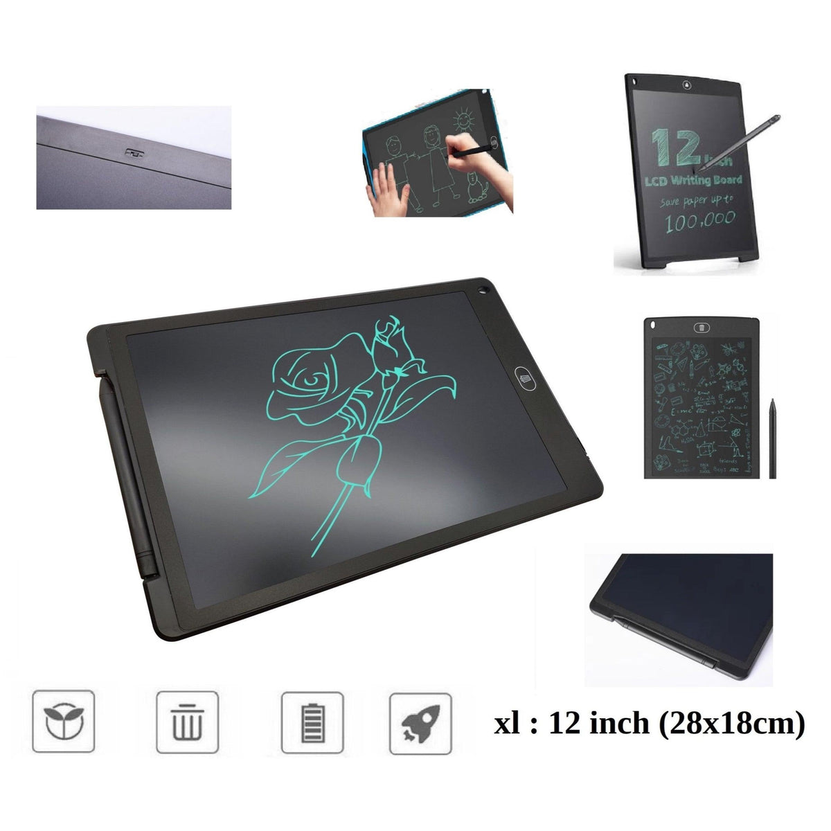 LCD Tablet 12inches (18*28cm) - ACCESSOIRES LEDUC BV