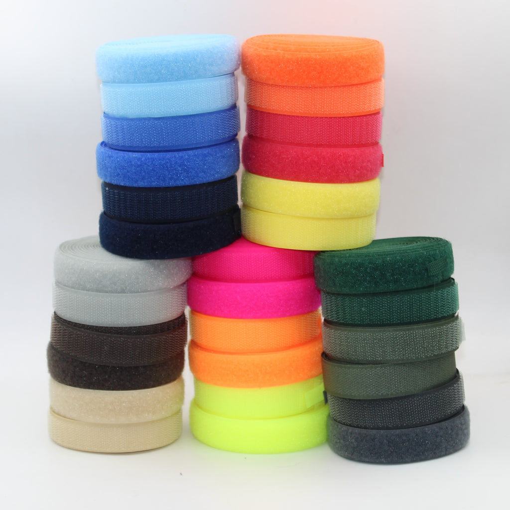 3 (x2) x 2.50 mètres Ruban adhésif coloré à crochets (Velcro) - 20 mm Mélange de 3 couleurs #HNL500