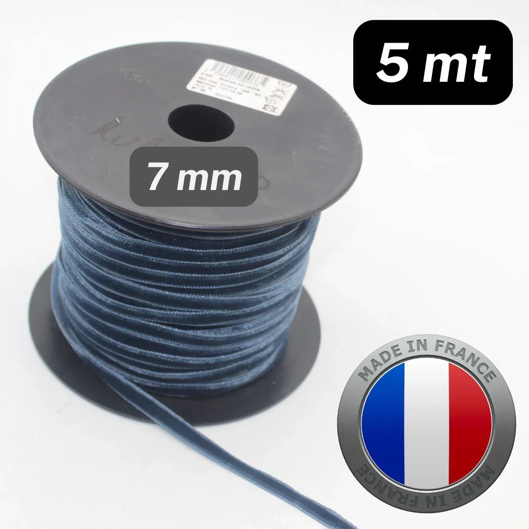 5 Meters Velvet Ribbon, available in different sizes & colours - ACCESSOIRES LEDUC BV