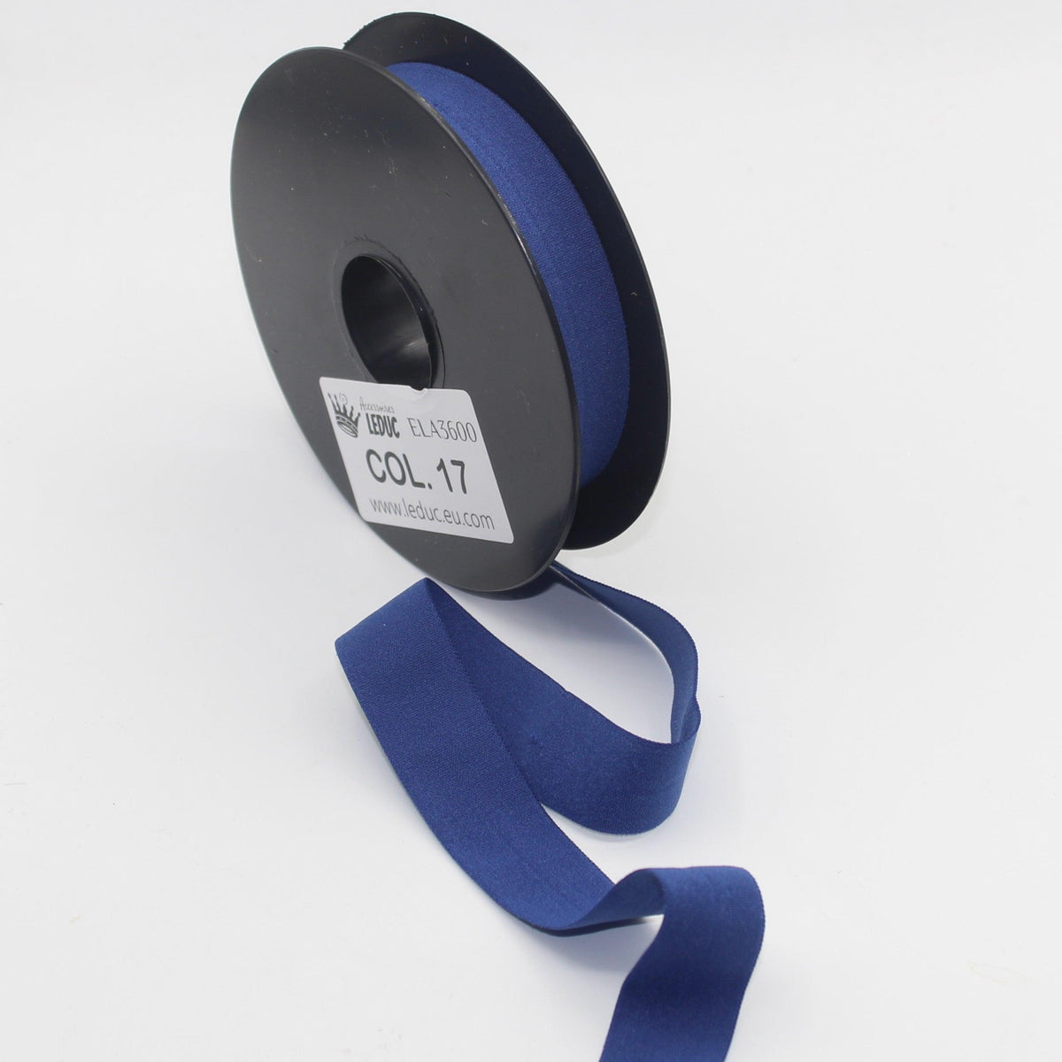 10mt Soft Elastic Bias Binding in Polyester 18mm prefolded #ELA3600 - ACCESSOIRES LEDUC