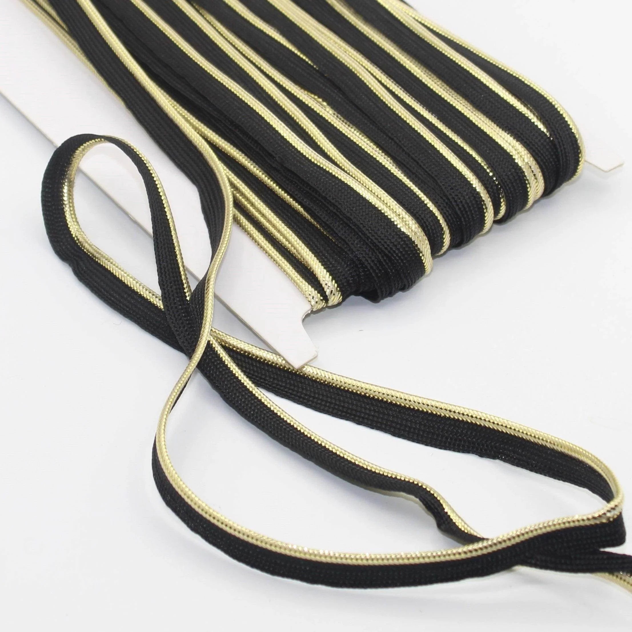 20MT Woven LUREX PIPING / 10mm (8+2mm) #SPA1100 - ACCESSOIRES LEDUC BV