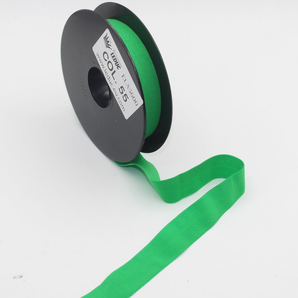 10mt Weiches elastisches Schrägband aus Polyester 18mm vorgefaltet #ELA3600 - ACCESSOIRES LEDUC