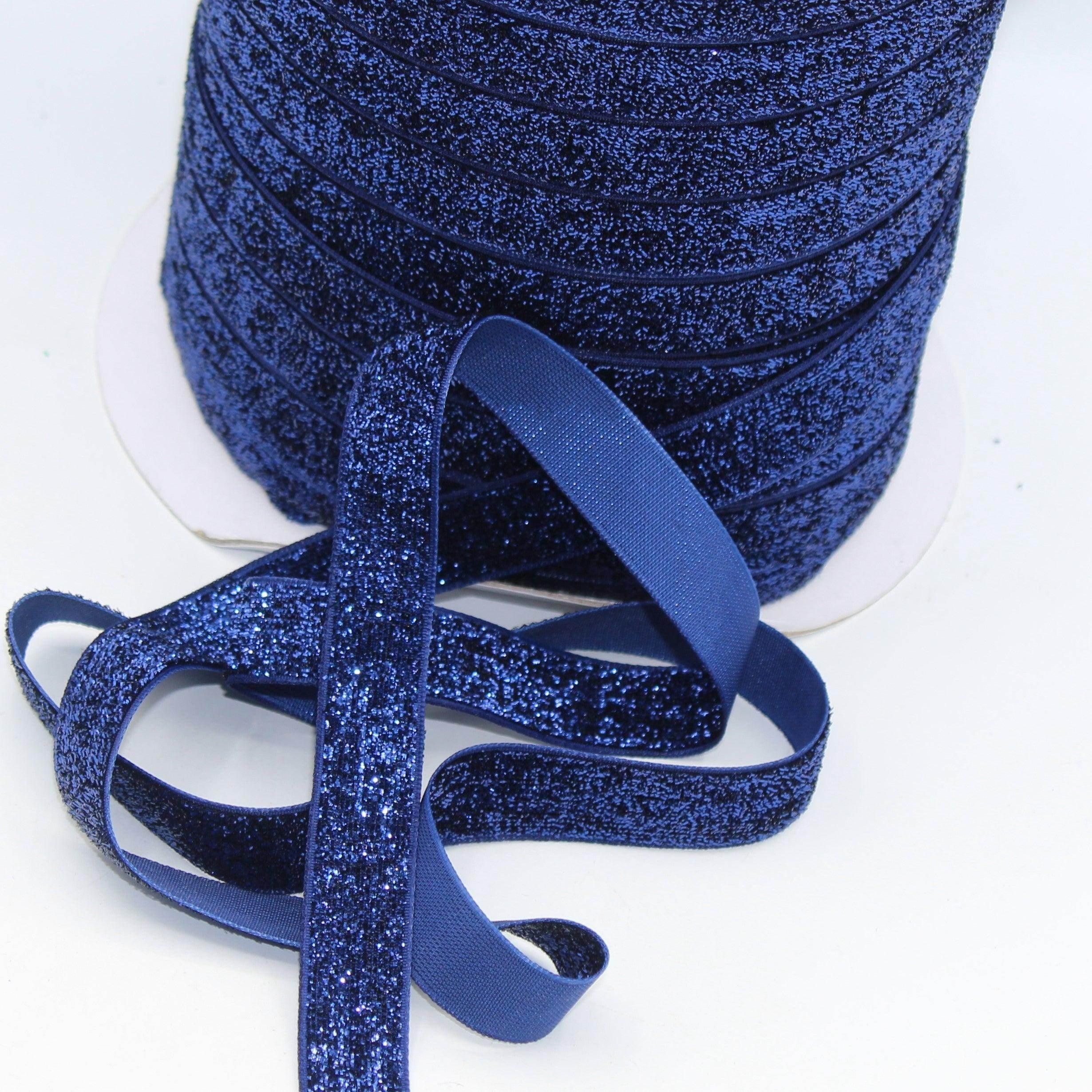 5 Meters 16mm Elastic Lurex Velvet Ribbon #VEL1504 - ACCESSOIRES LEDUC BV