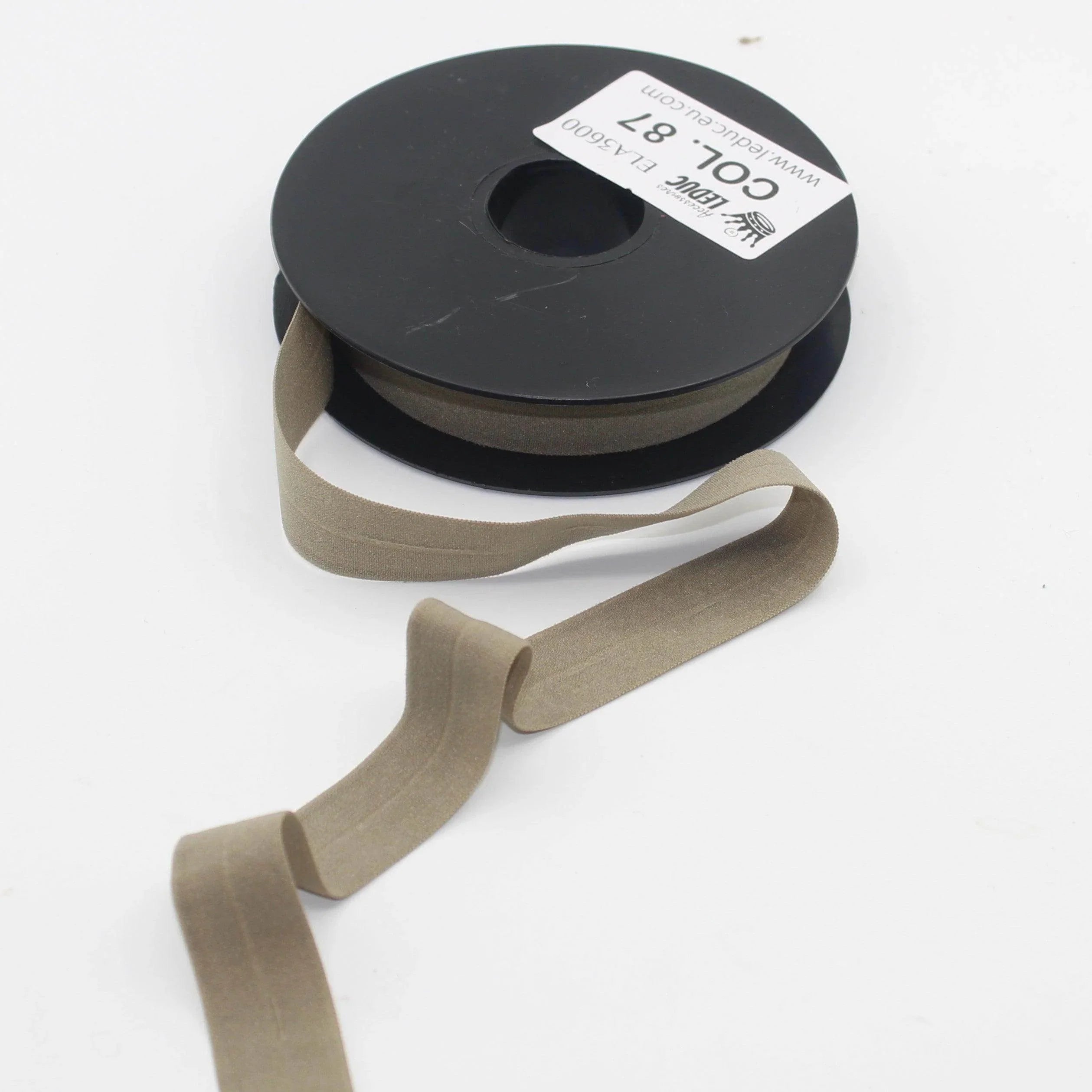 10mt Soft Elastic Bias Binding in Polyester 18mm prefolded #ELA3600 - ACCESSOIRES LEDUC BV