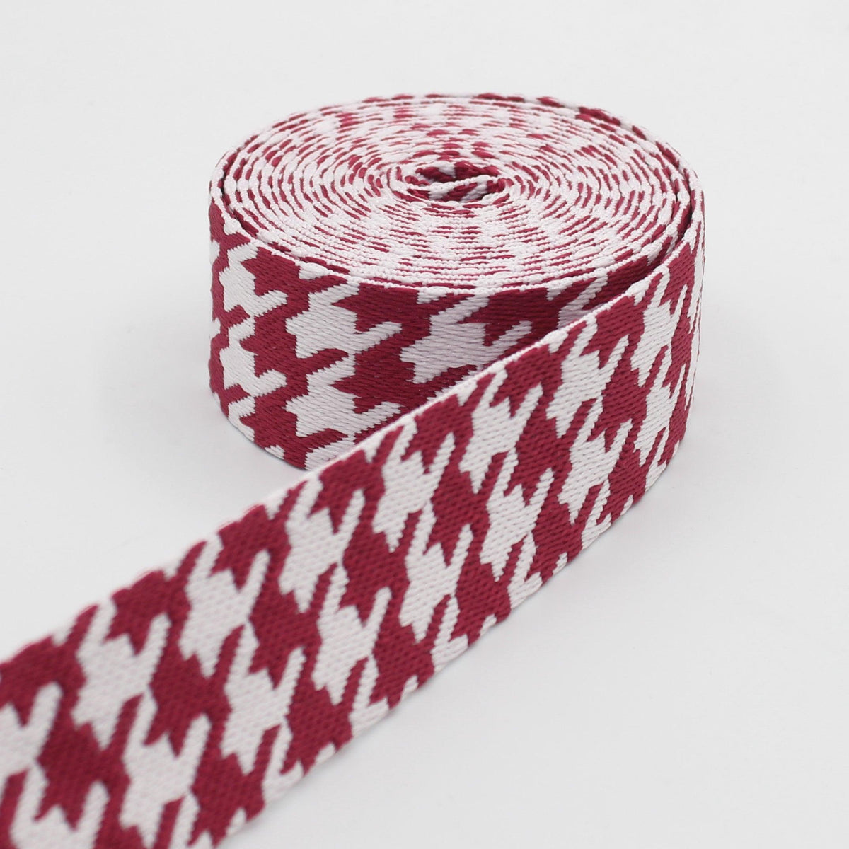 5 Meters Webbing with houndstooth Pattern 38mm  #RUB3509 - ACCESSOIRES LEDUC