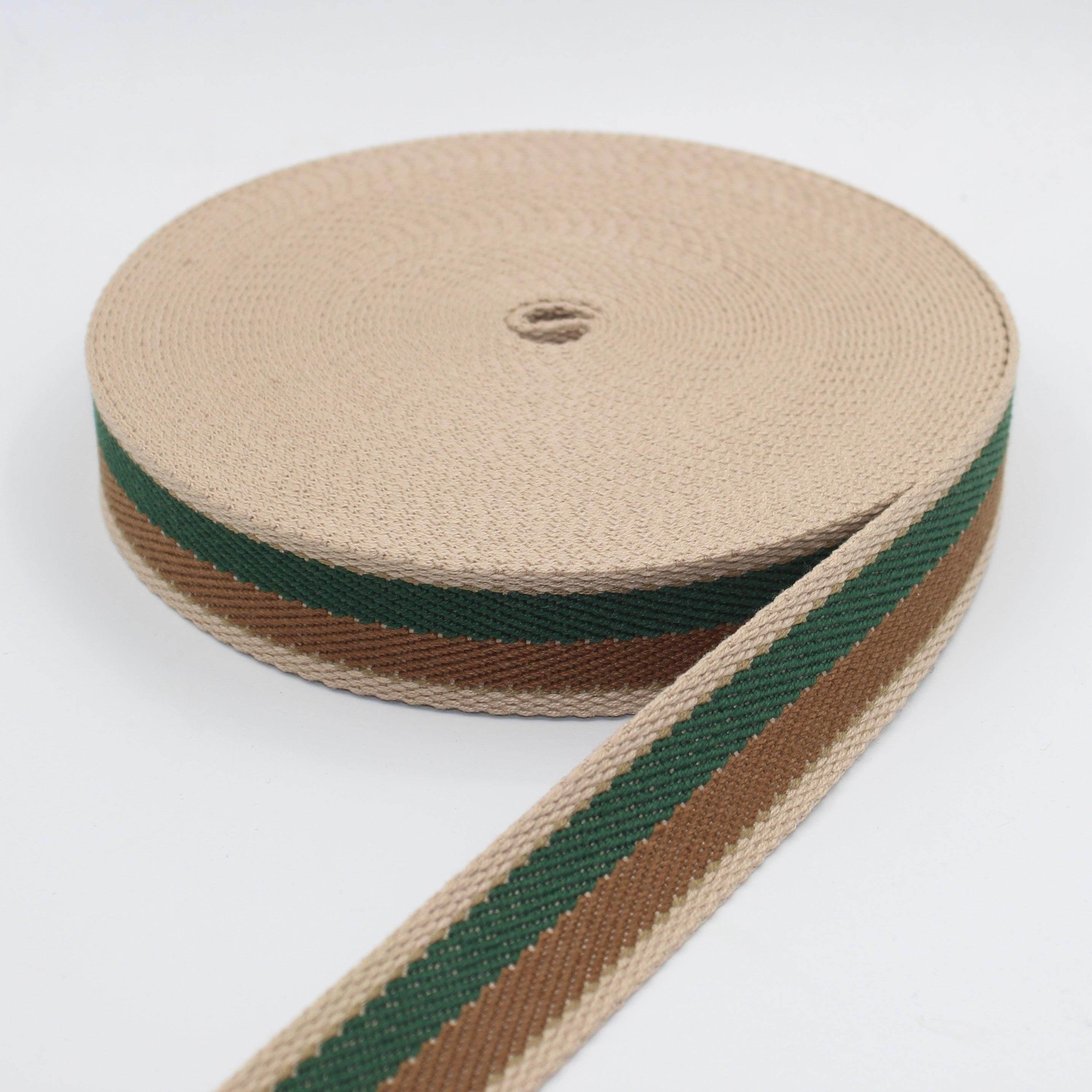 5 Meters of Fancy Striped Webbing 30mm #RUB3525 - ACCESSOIRES LEDUC BV