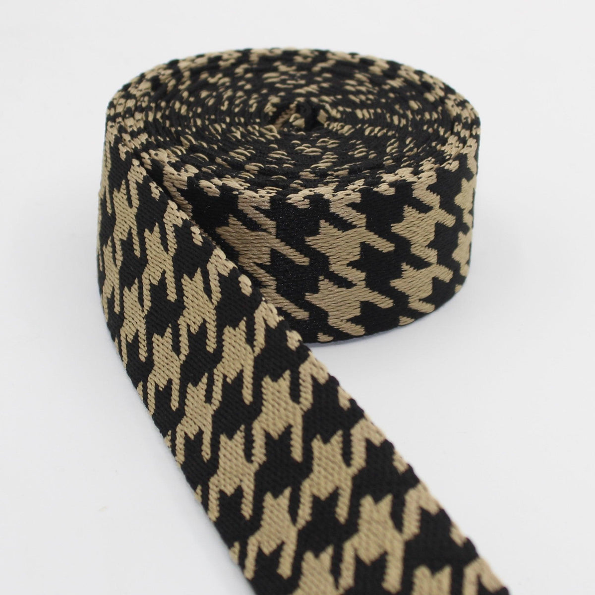 5 Meters Webbing with houndstooth Pattern 38mm  #RUB3509 - ACCESSOIRES LEDUC