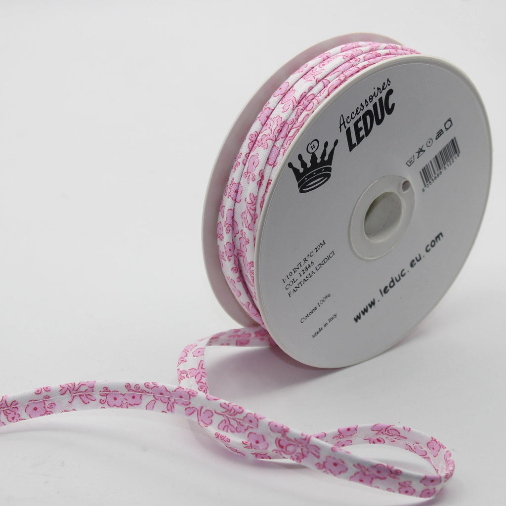 20 meters Floral Cotton Piping (10mm : 2mm+8mm) - ACCESSOIRES LEDUC