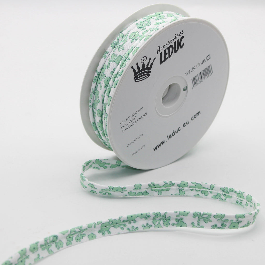 20 meters Floral Cotton Piping (10mm : 4mm+6mm) - ACCESSOIRES LEDUC