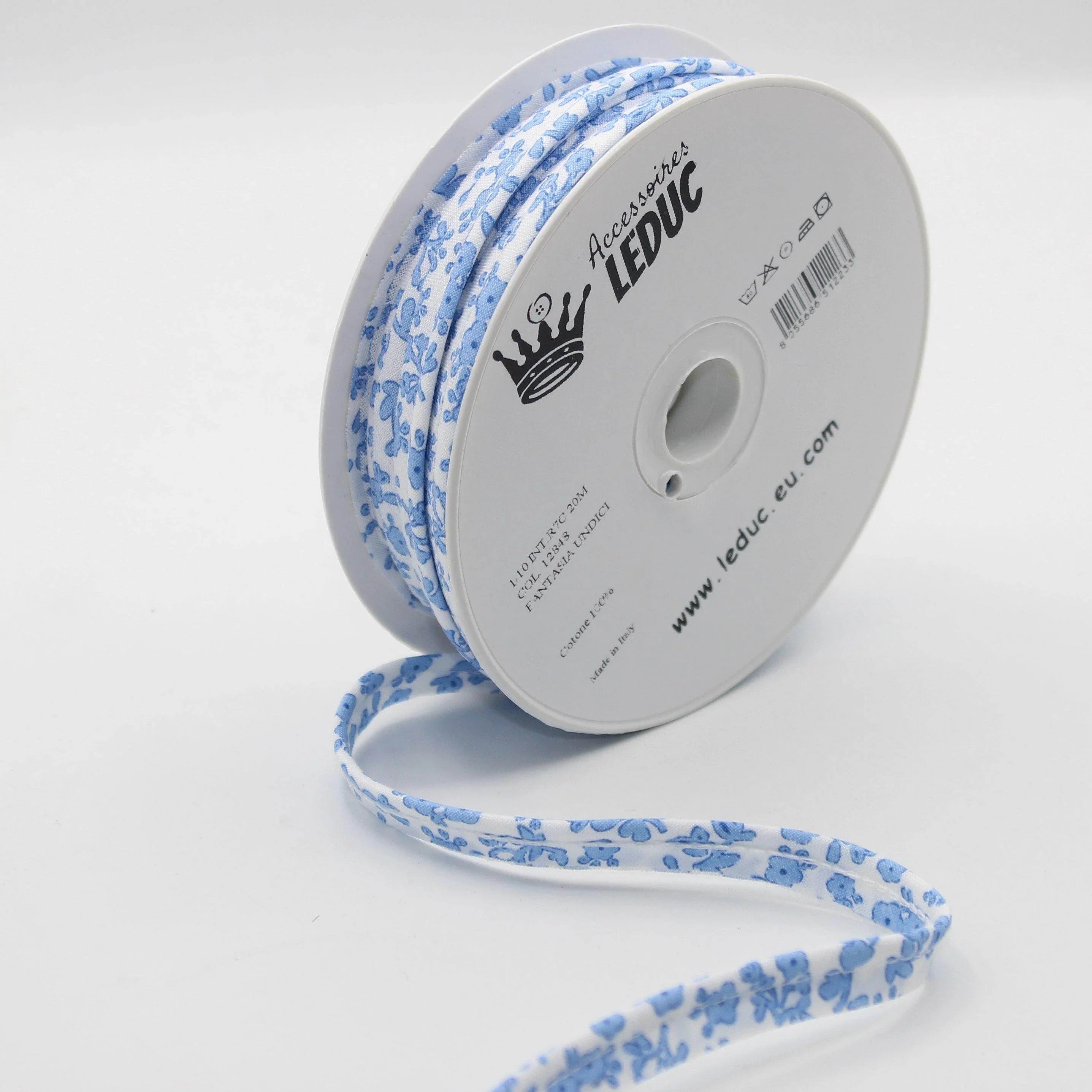 20 meters Floral Cotton Piping (10mm : 2mm+8mm) #SBI517 - ACCESSOIRES LEDUC BV