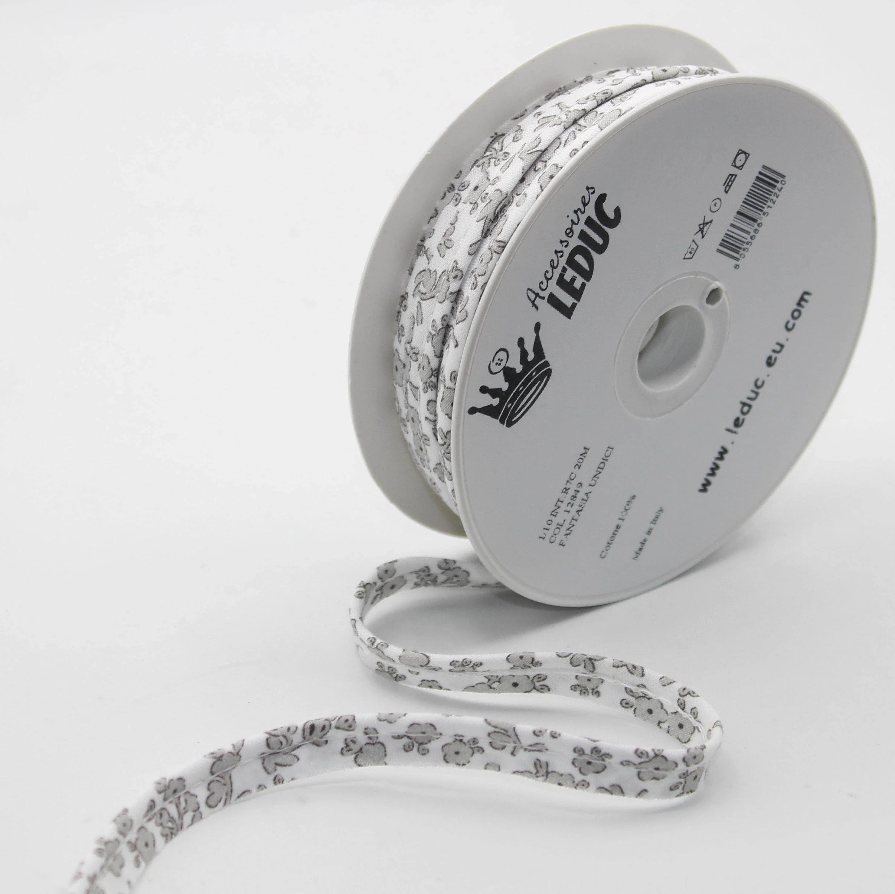 20 meters Floral Cotton Piping (10mm : 2mm+8mm) #SBI517 - ACCESSOIRES LEDUC BV