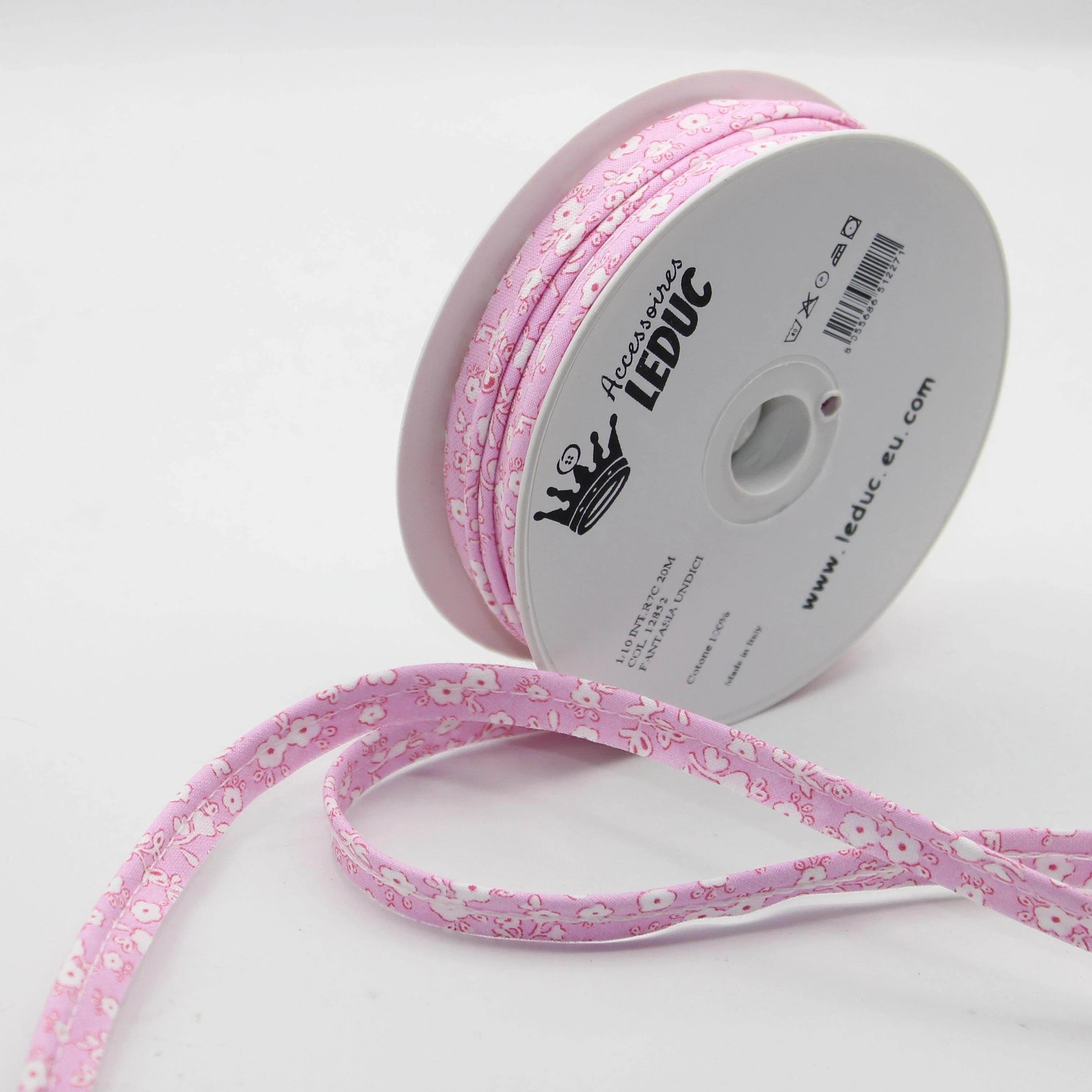 20 meters Floral Cotton Piping (10mm : 2mm+8mm) #SBI517 - ACCESSOIRES LEDUC BV