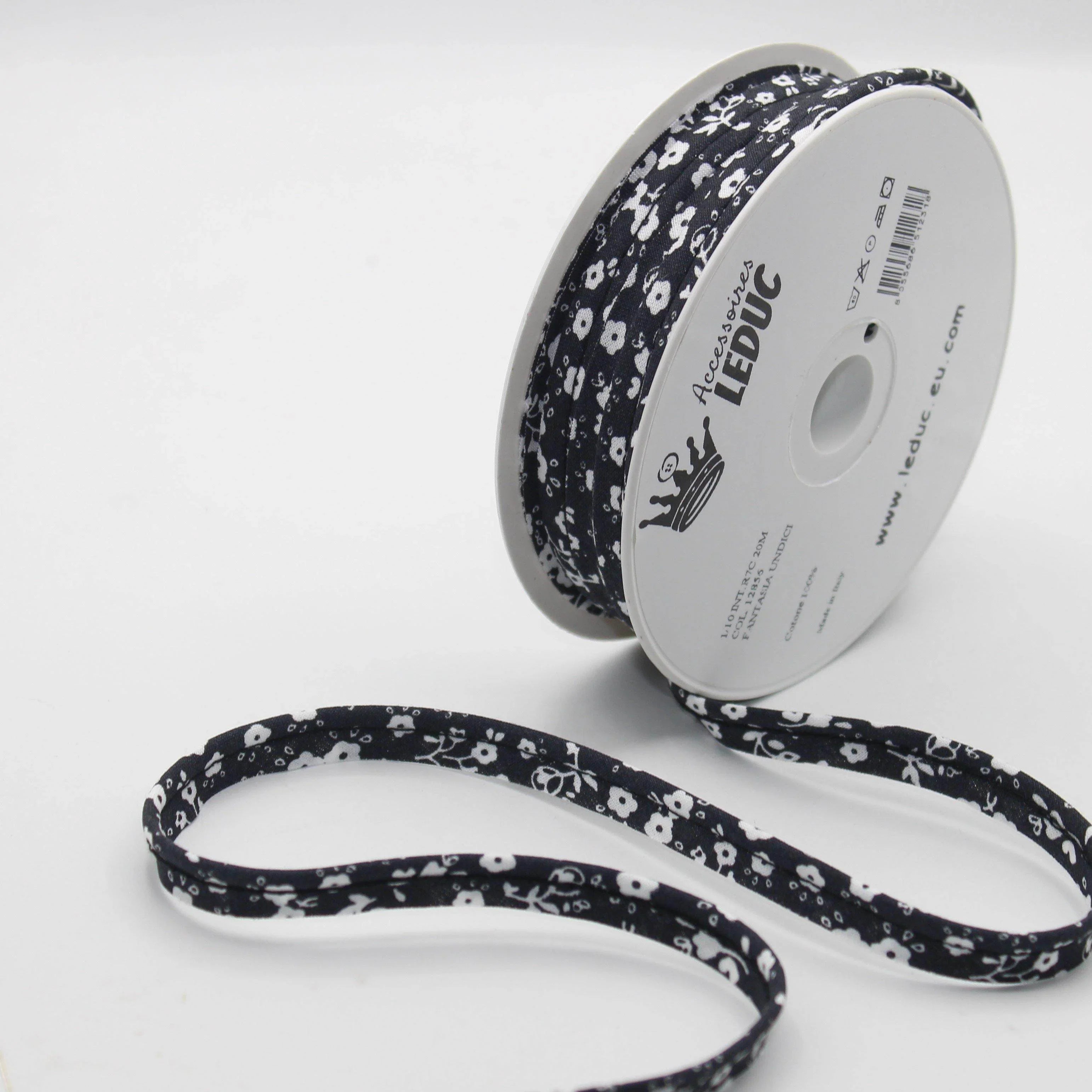 20 meters Floral Cotton Piping (10mm : 2mm+8mm) #SBI517 - ACCESSOIRES LEDUC BV