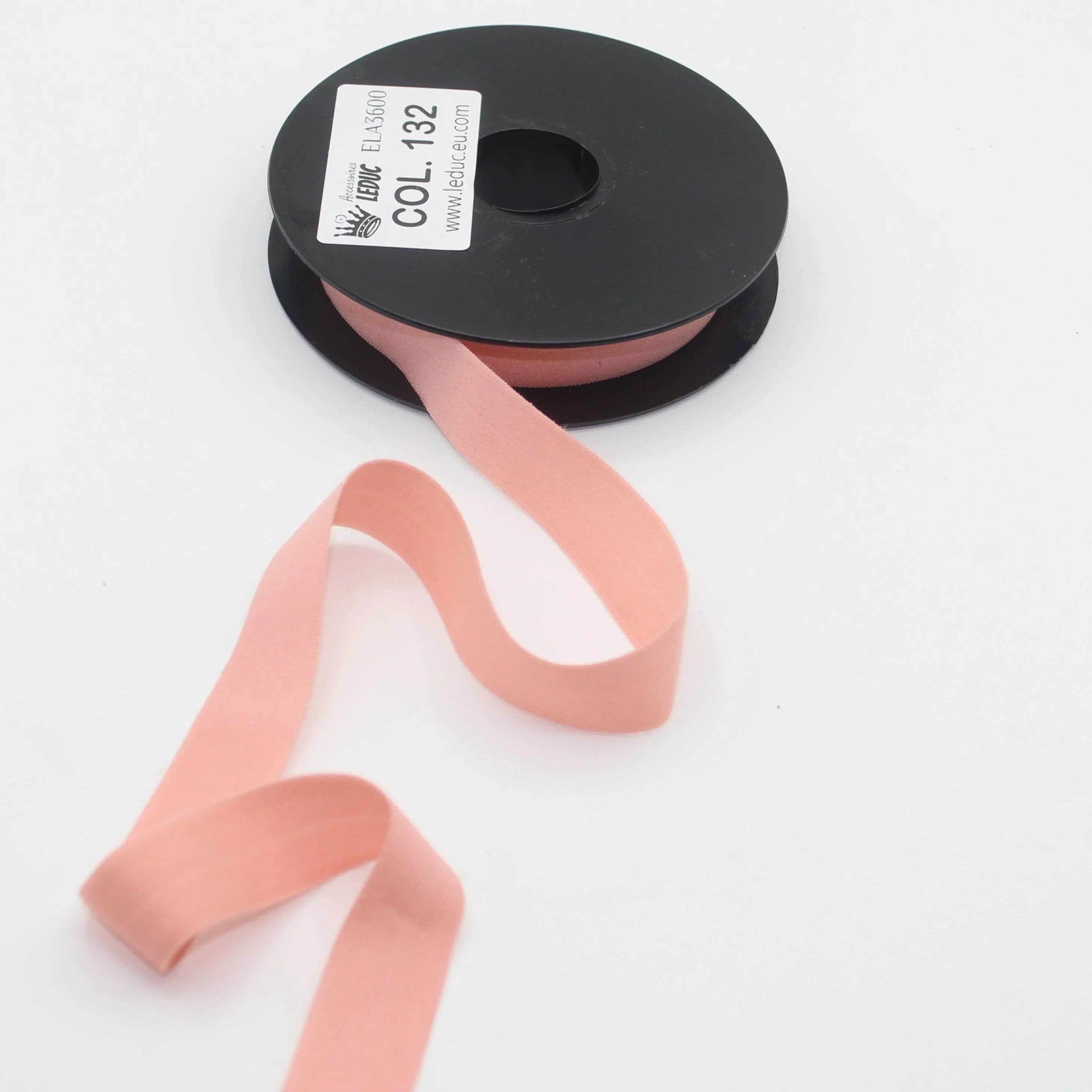 10mt Soft Elastic Bias Binding in Polyester 18mm prefolded #ELA3600 - ACCESSOIRES LEDUC BV