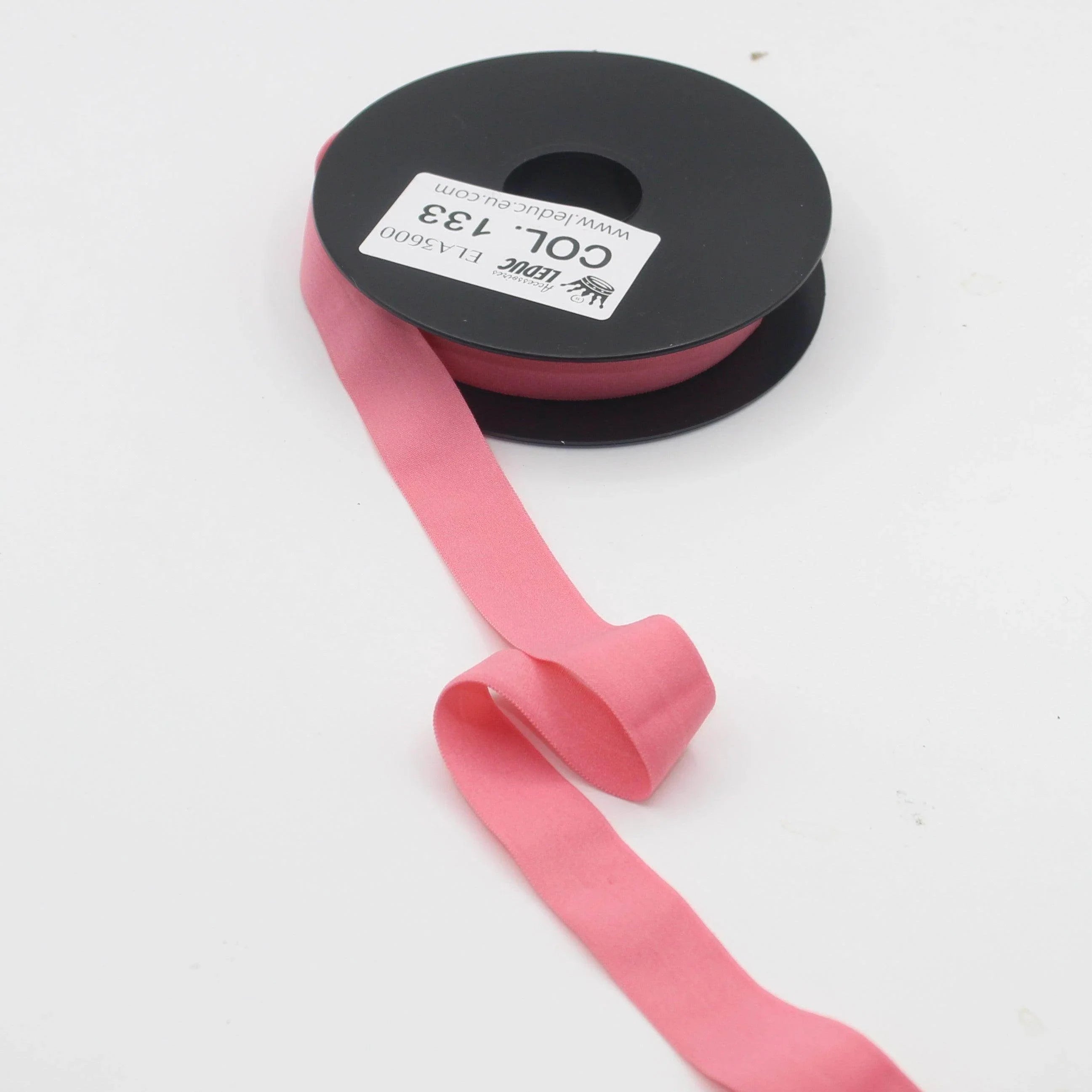 10mt Soft Elastic Bias Binding in Polyester 18mm prefolded #ELA3600 - ACCESSOIRES LEDUC BV