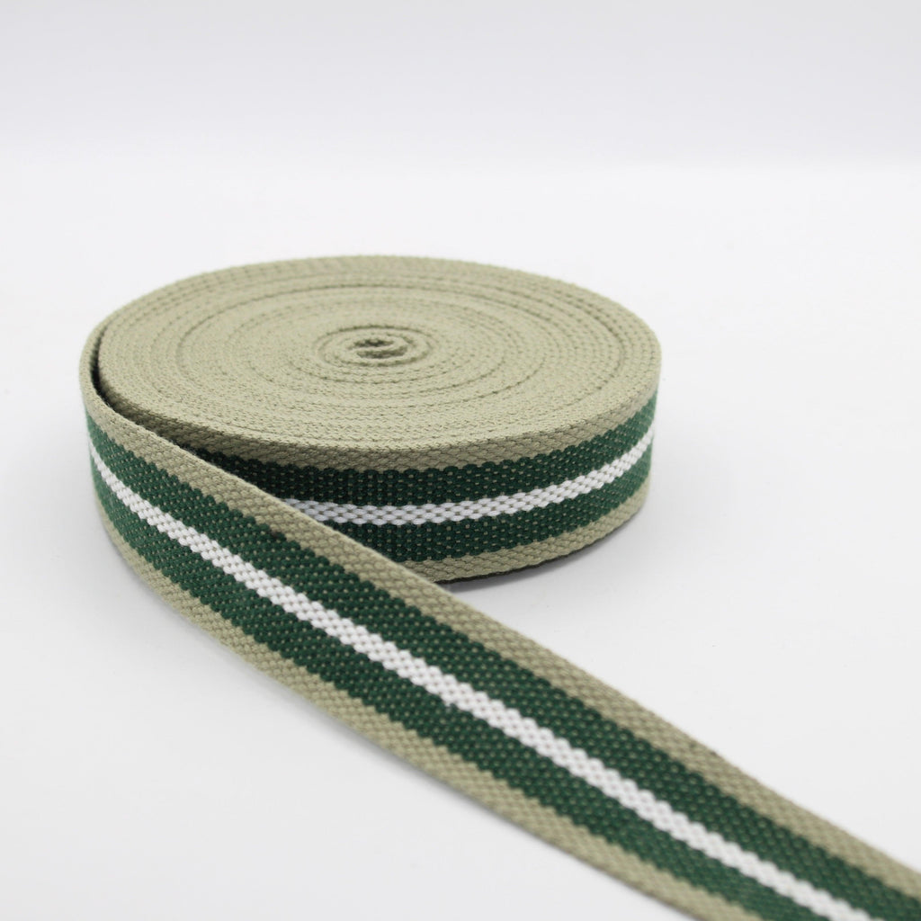 5 meters 30mm Old Style Stripped Webbing #RUB1992 - ACCESSOIRES LEDUC