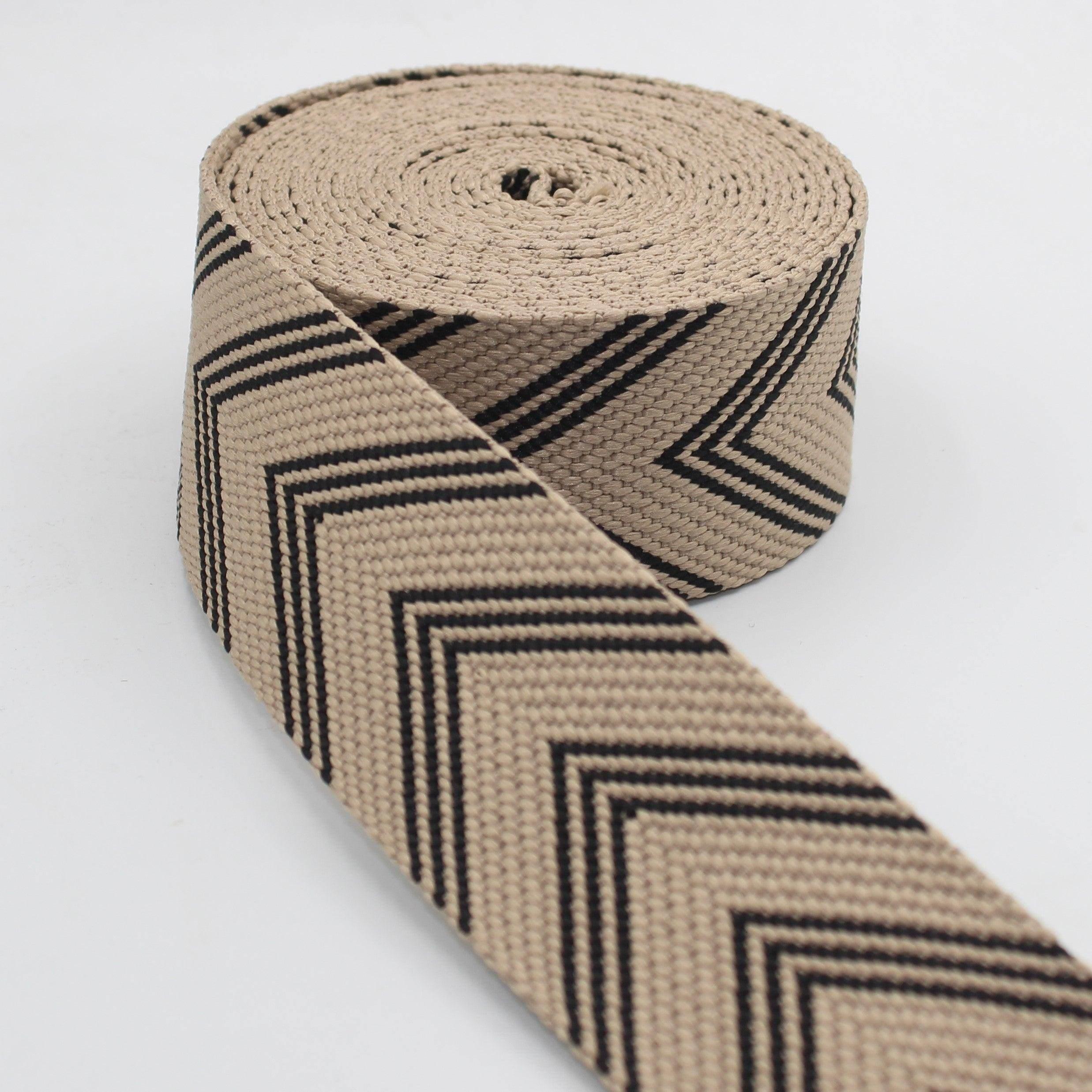 5 meters Webbing with Geometric Arrows 50mm #RUB1999 - ACCESSOIRES LEDUC BV