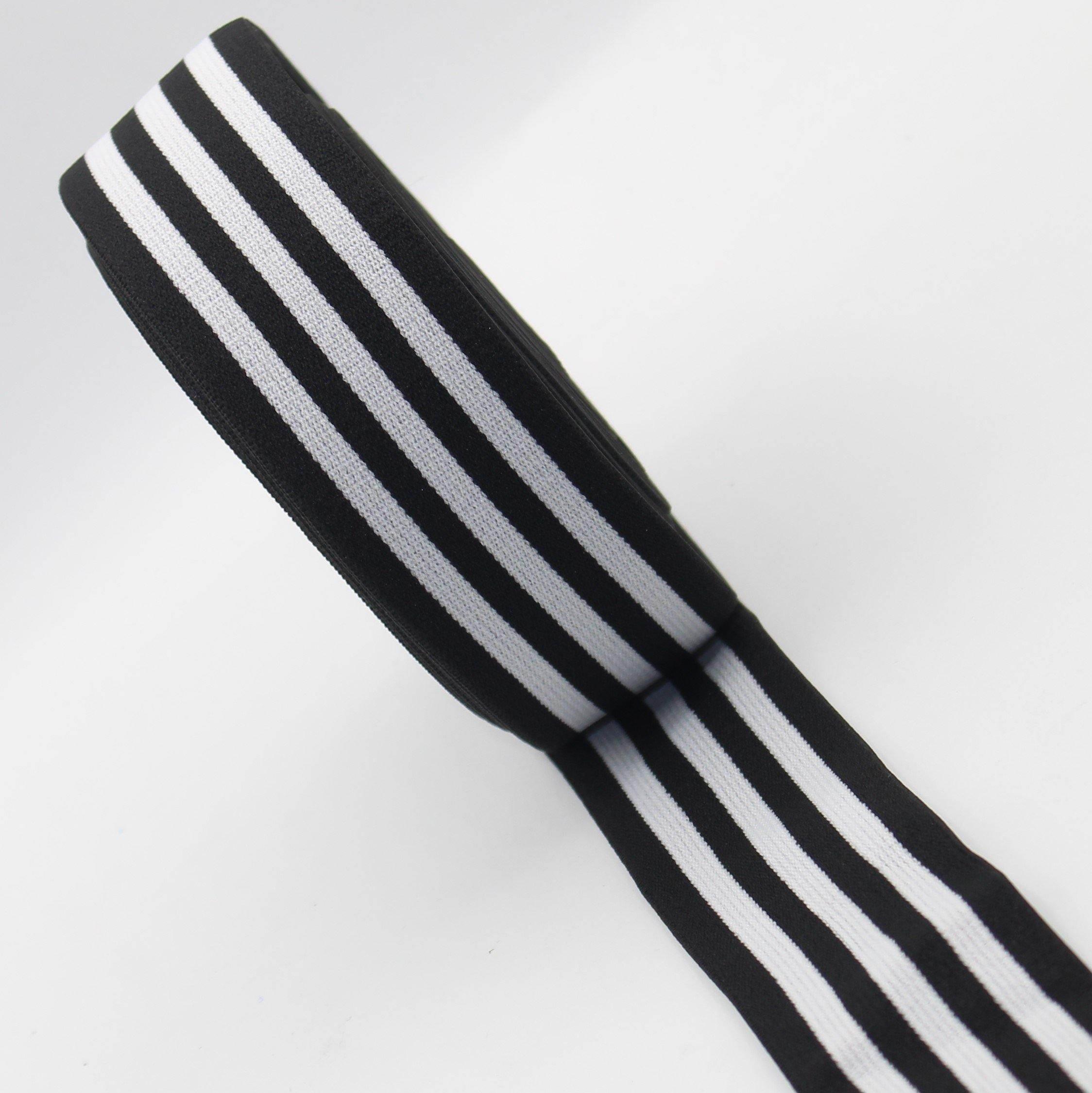 5 meters Striped Elastic 40mm #ELA1307 - ACCESSOIRES LEDUC BV