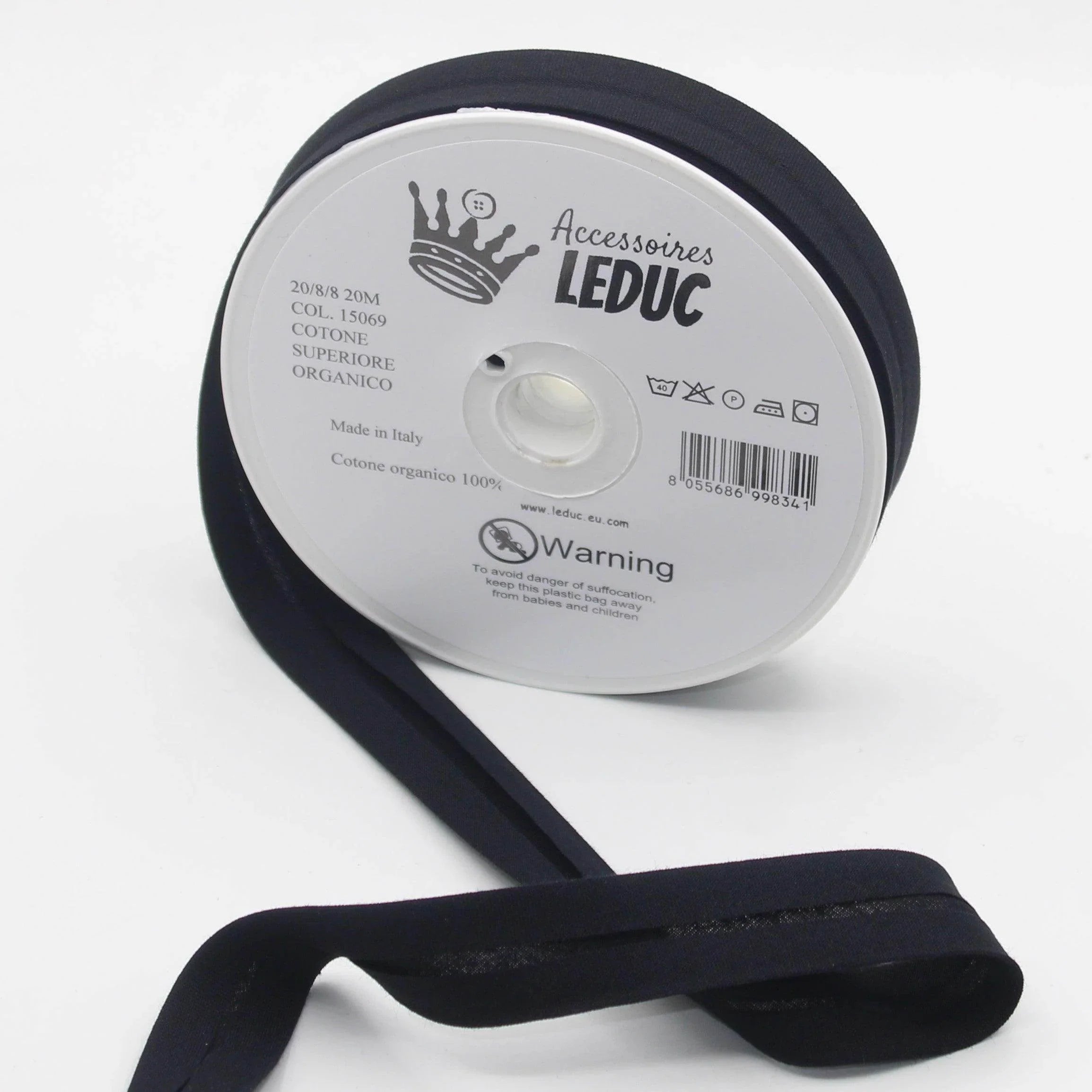 20mt 100% Organic Cotton Bias Binding 20mm (+8+8) - Bio - ACCESSOIRES LEDUC BV