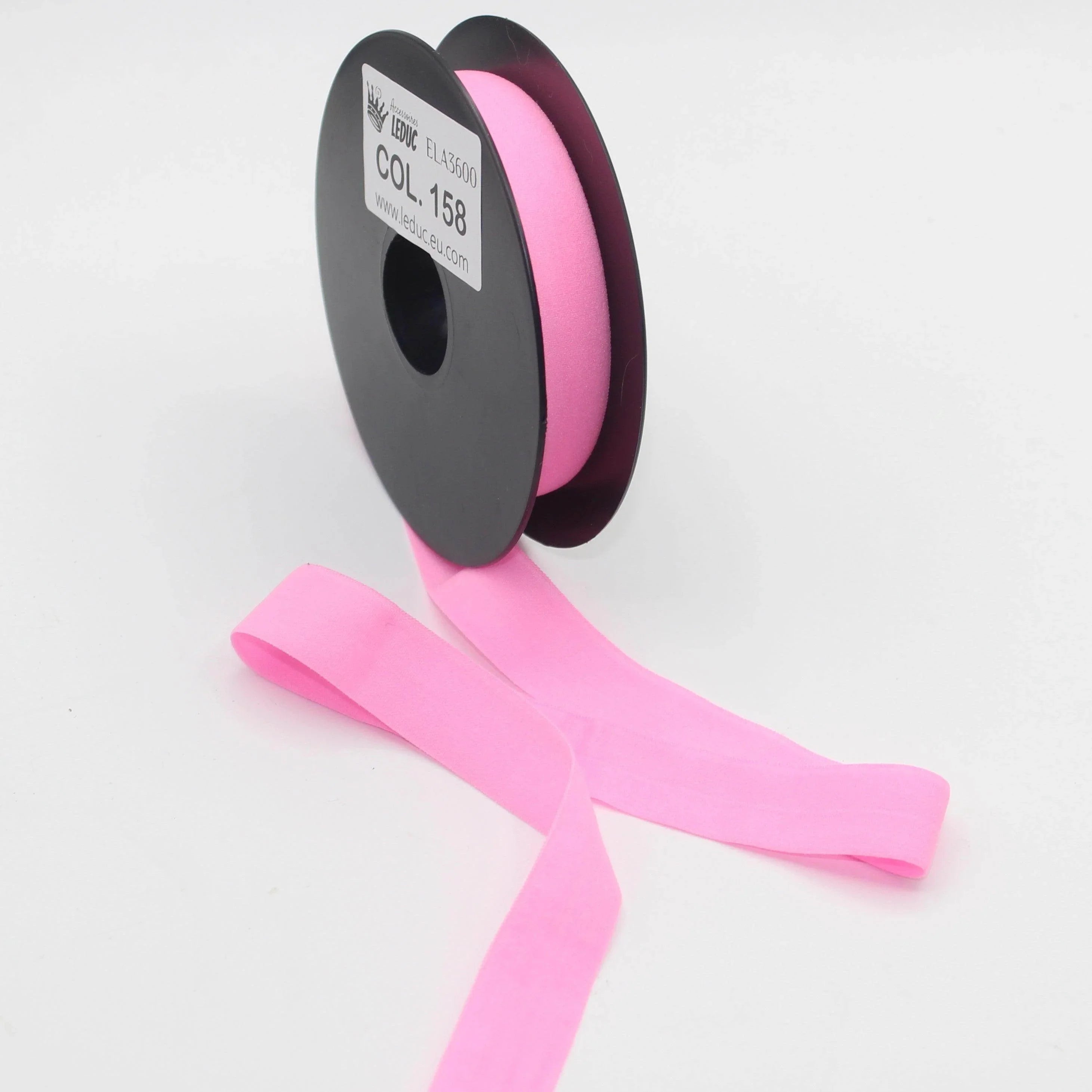 10mt Soft Elastic Bias Binding in Polyester 18mm prefolded #ELA3600 - ACCESSOIRES LEDUC BV