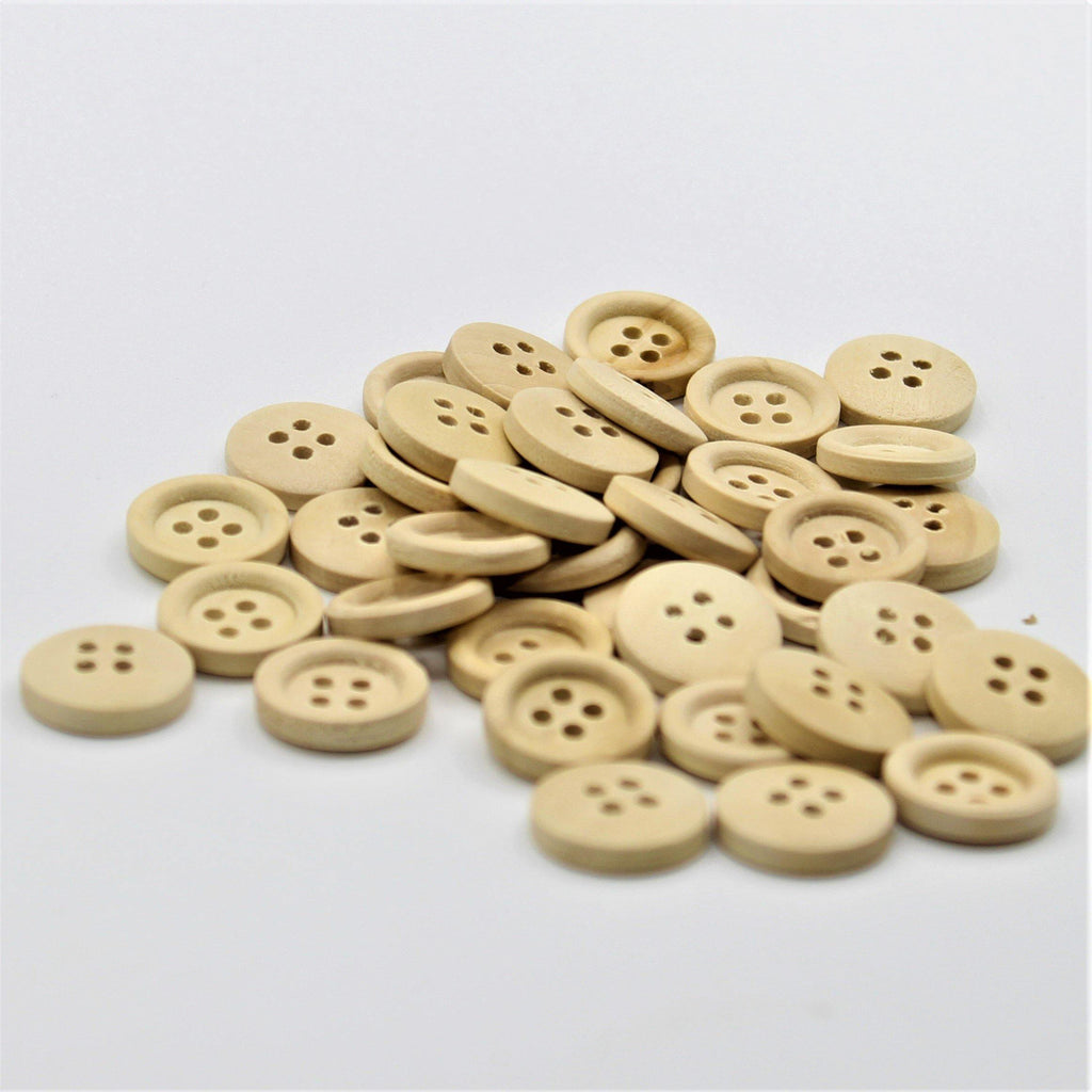 4 Holes Wooden Buttons #KB43000 - ACCESSOIRES LEDUC