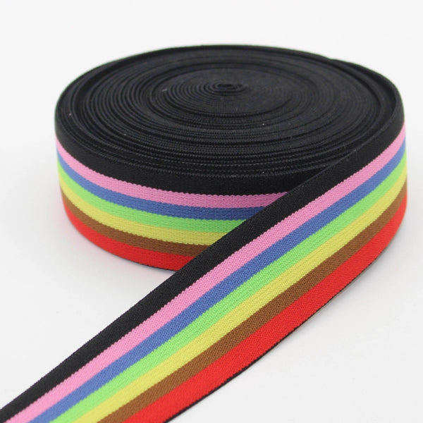 5 meters 40mm Rainbow Elastic #ELA1309 - ACCESSOIRES LEDUC BV
