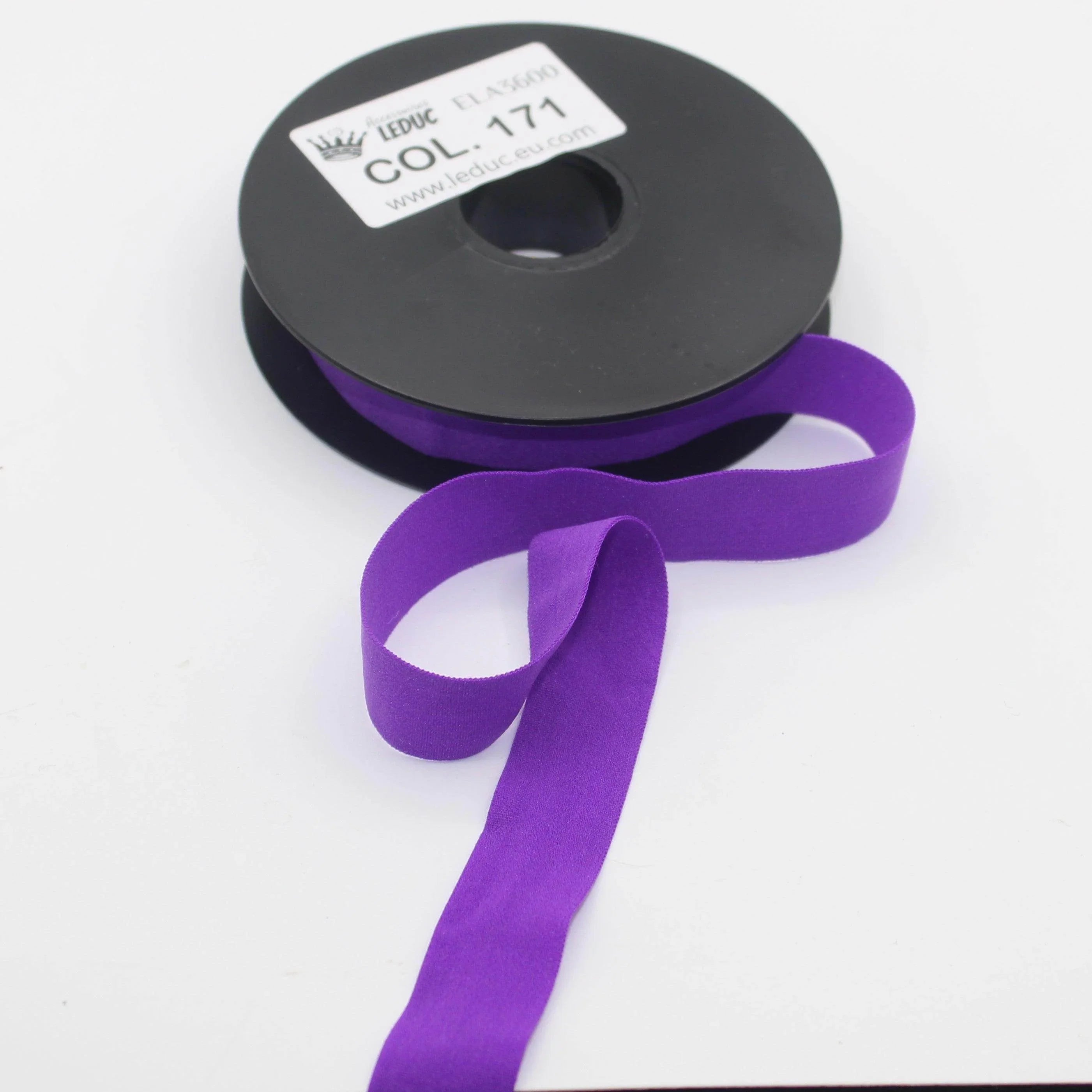 10mt Soft Elastic Bias Binding in Polyester 18mm prefolded #ELA3600 - ACCESSOIRES LEDUC BV