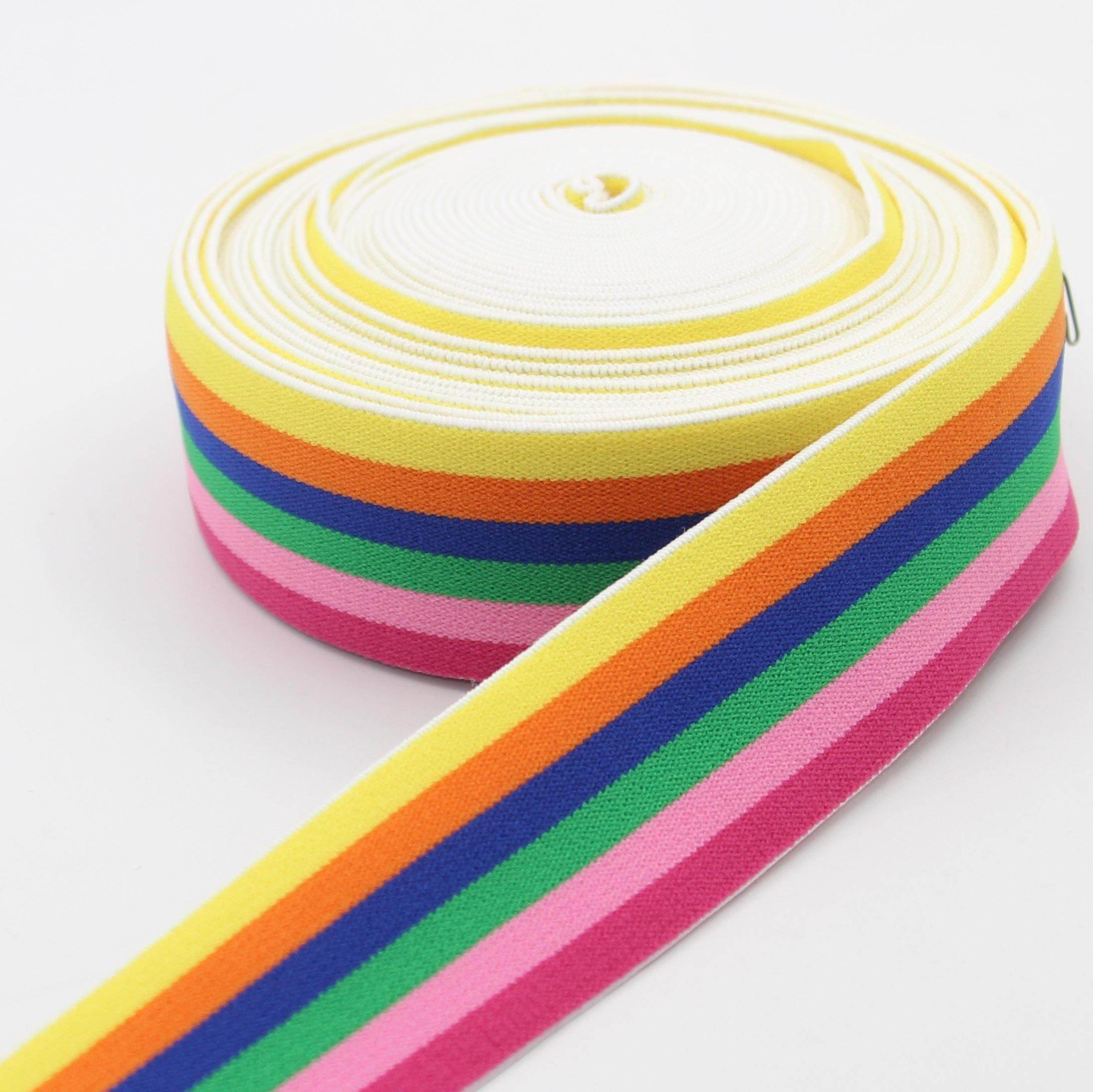5 meters 40mm Rainbow Elastic #ELA1309 - ACCESSOIRES LEDUC BV