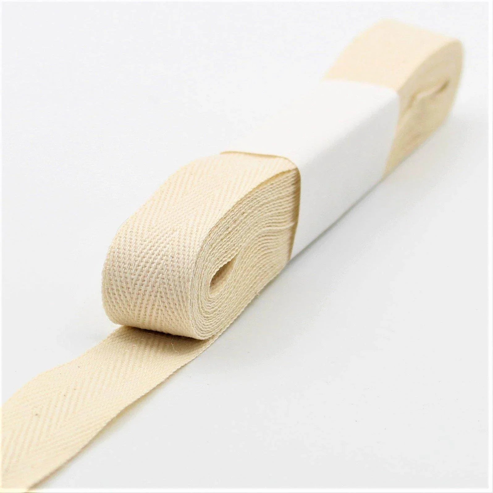 5 Meters Herringbone Tape 100% Cotton White Black or Ecru - ACCESSOIRES LEDUC BV