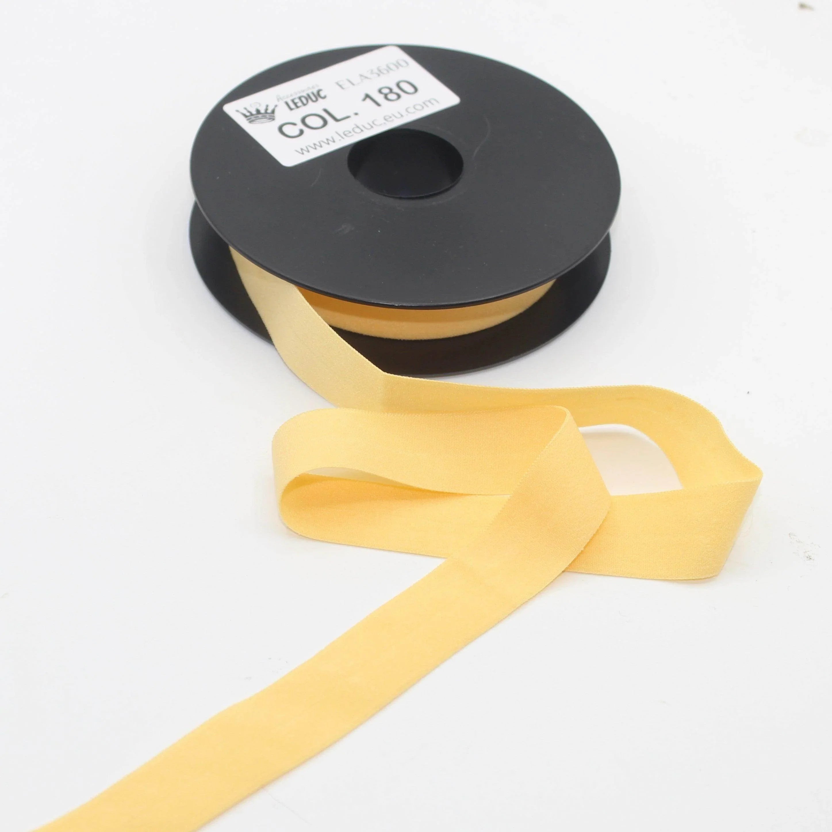 10mt Soft Elastic Bias Binding in Polyester 18mm prefolded #ELA3600 - ACCESSOIRES LEDUC BV