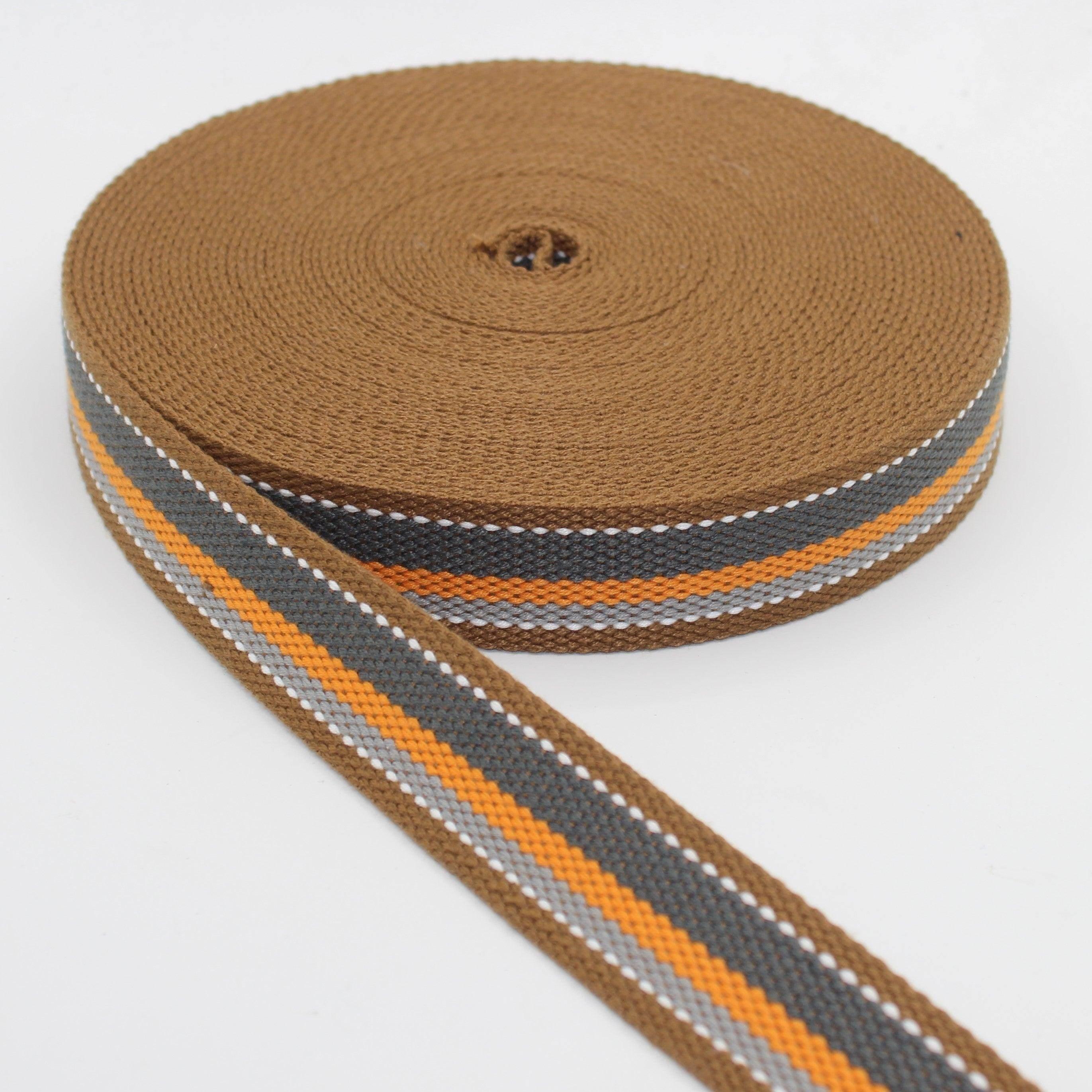 5 Meters of Fancy Striped Webbing 30mm #RUB3525 - ACCESSOIRES LEDUC BV