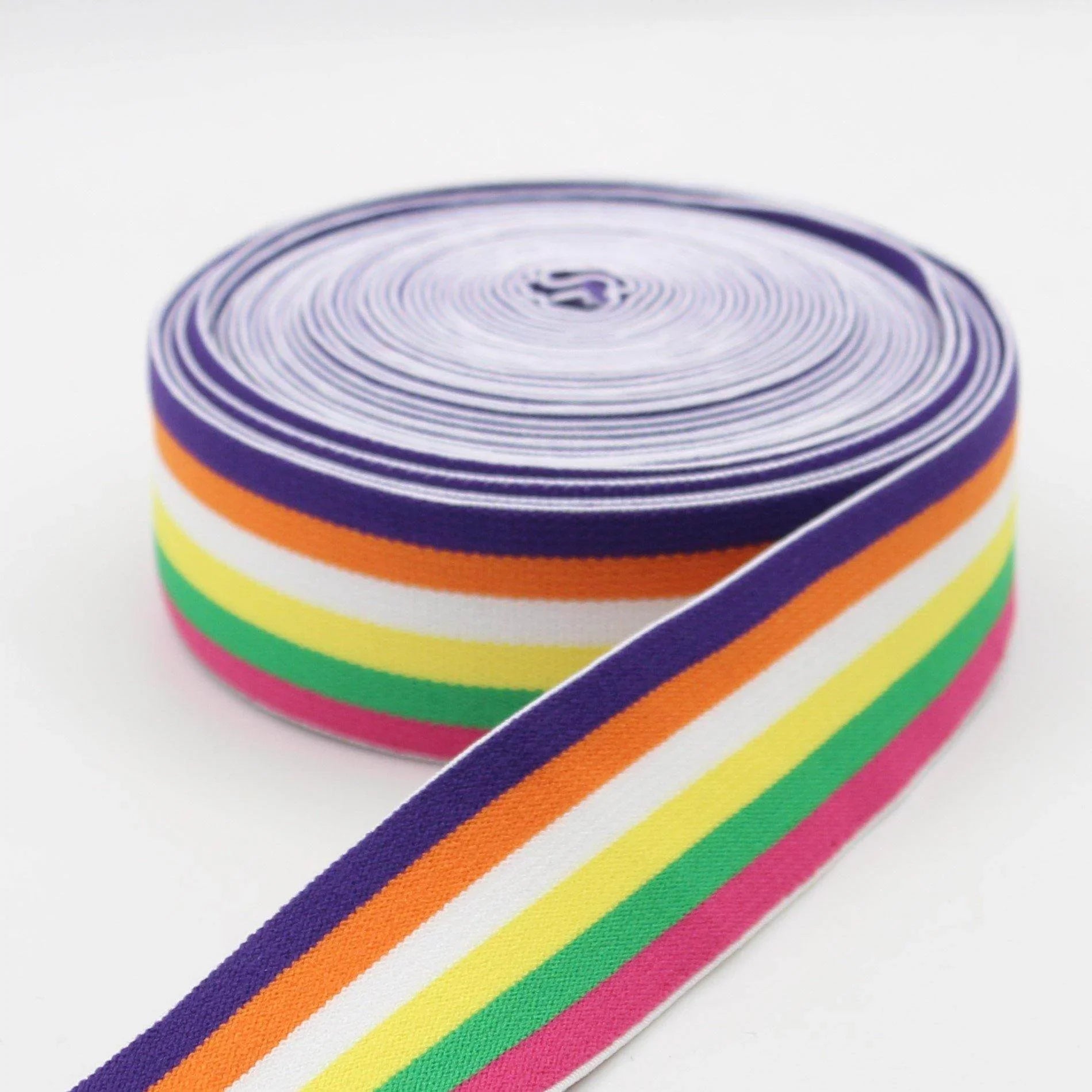 5 meters 40mm Rainbow Elastic #ELA1309 - ACCESSOIRES LEDUC BV