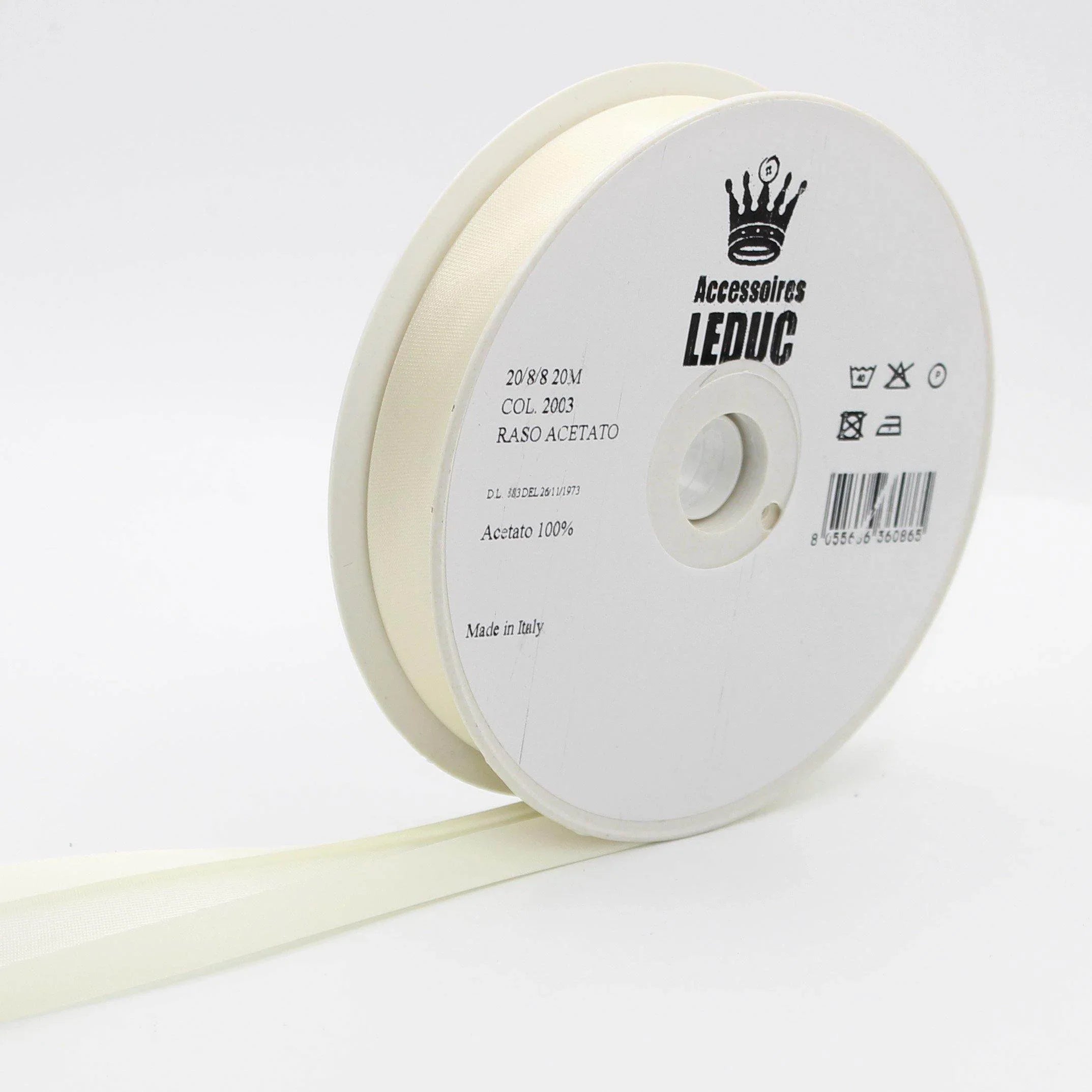 Satin BIAS BINDING / 20mm - 20/8/8 #SBI500-20-8-8-20 - ACCESSOIRES LEDUC BV