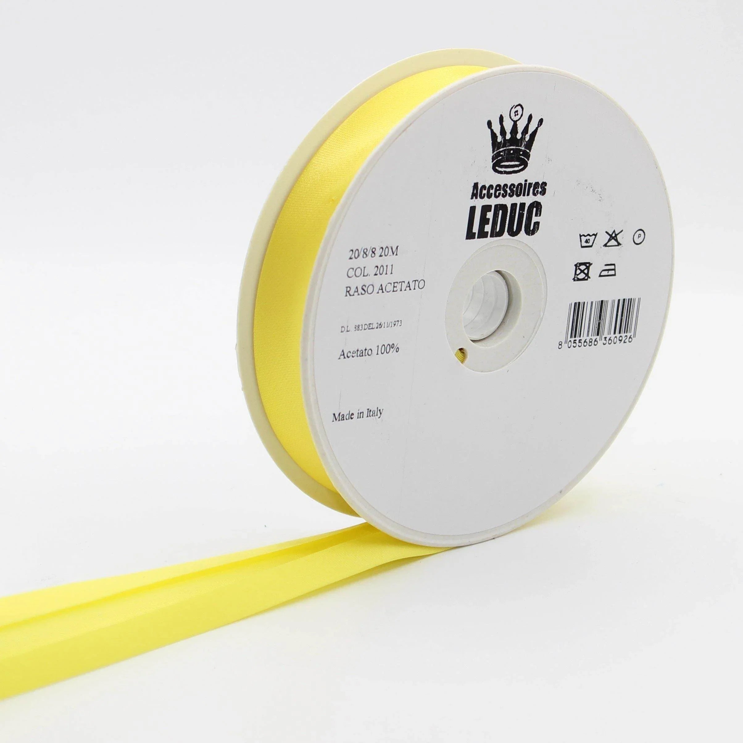 Satin BIAS BINDING / 20mm - 20/8/8 #SBI500-20-8-8-20 - ACCESSOIRES LEDUC BV