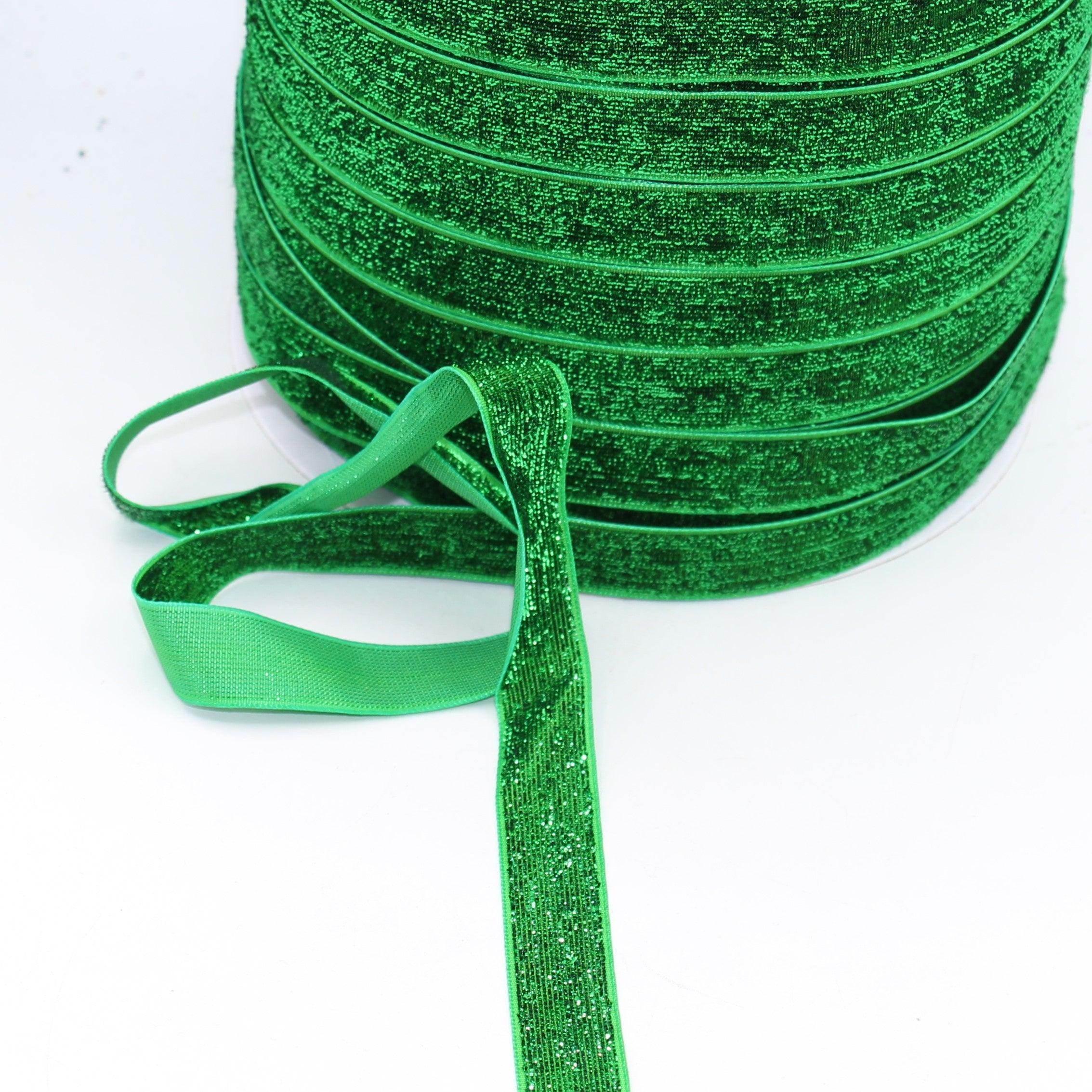 5 Meters 10 / 15 / 25mm Glitter Lurex Velvet Ribbons #VEL1502 - ACCESSOIRES LEDUC BV