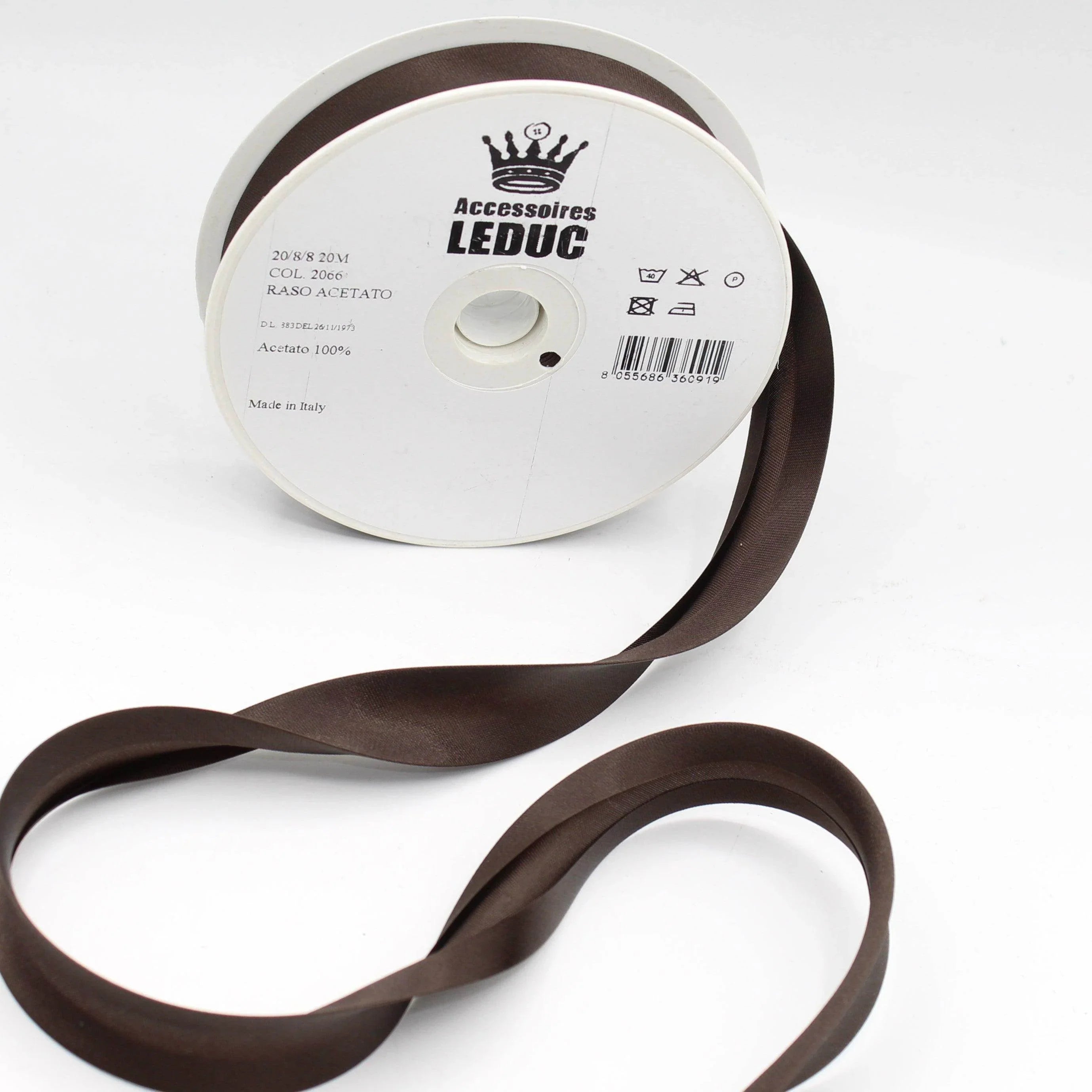 Satin BIAS BINDING / 20mm - 20/8/8 #SBI500-20-8-8-20 - ACCESSOIRES LEDUC BV