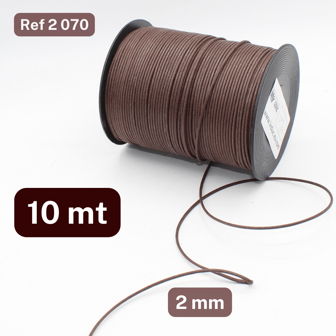 10 meters Waxed Cord 2 or 2.5mm - ACCESSOIRES LEDUC BV