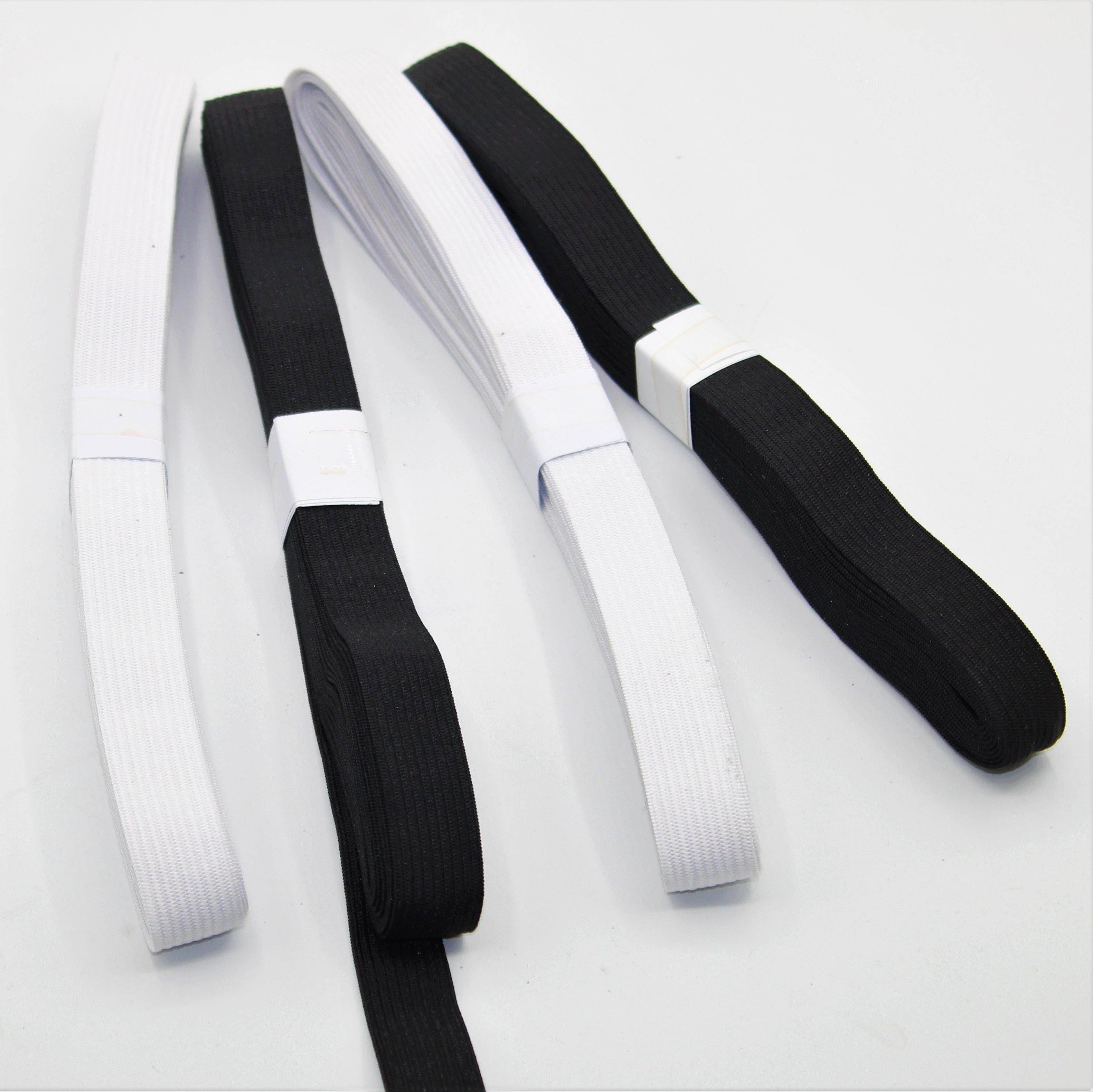 4 meters of Elastics Black / White - ACCESSOIRES LEDUC BV