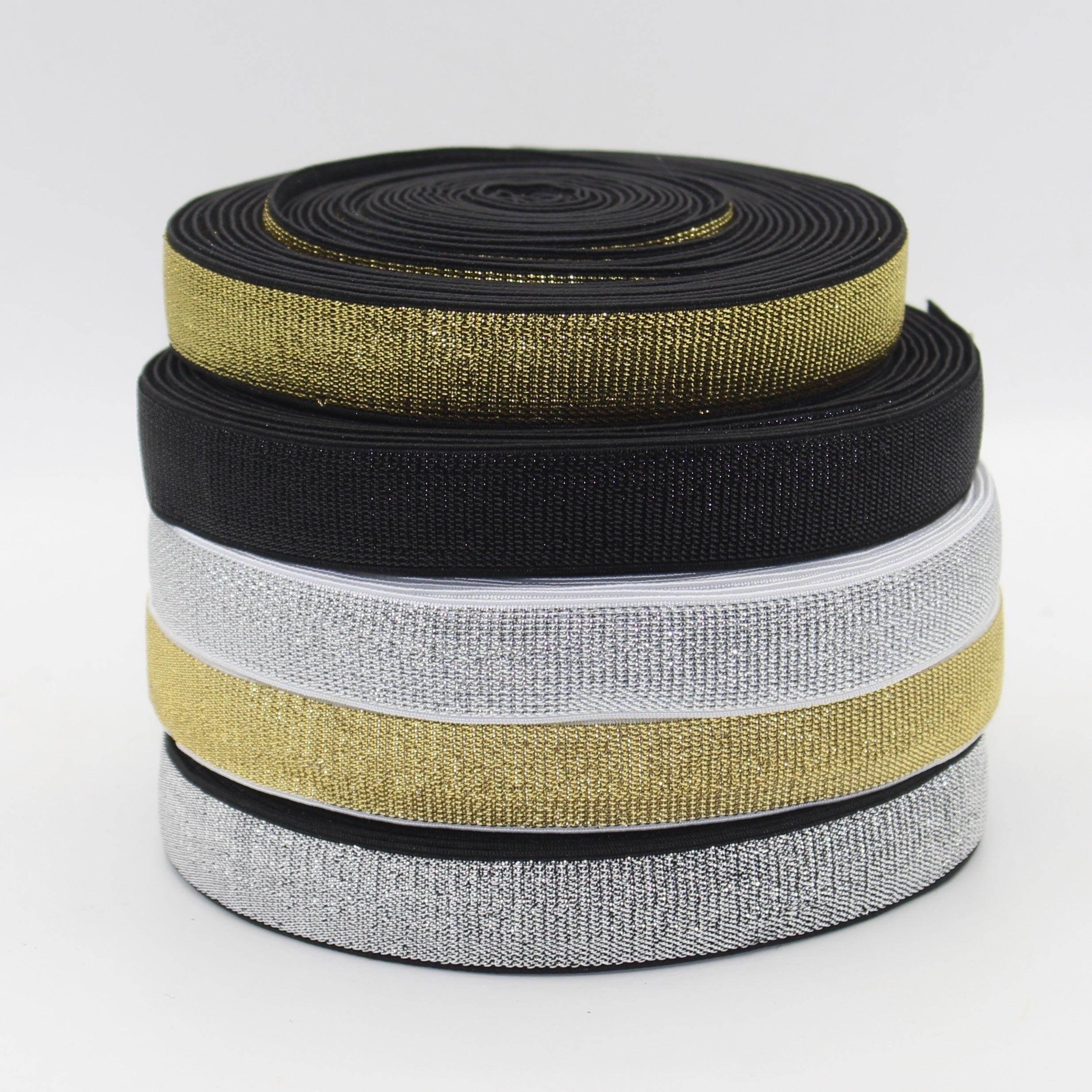 Soft Backing Lurex Elastic 10 20 25 30 or 40mm #ELA1315 - ACCESSOIRES LEDUC BV