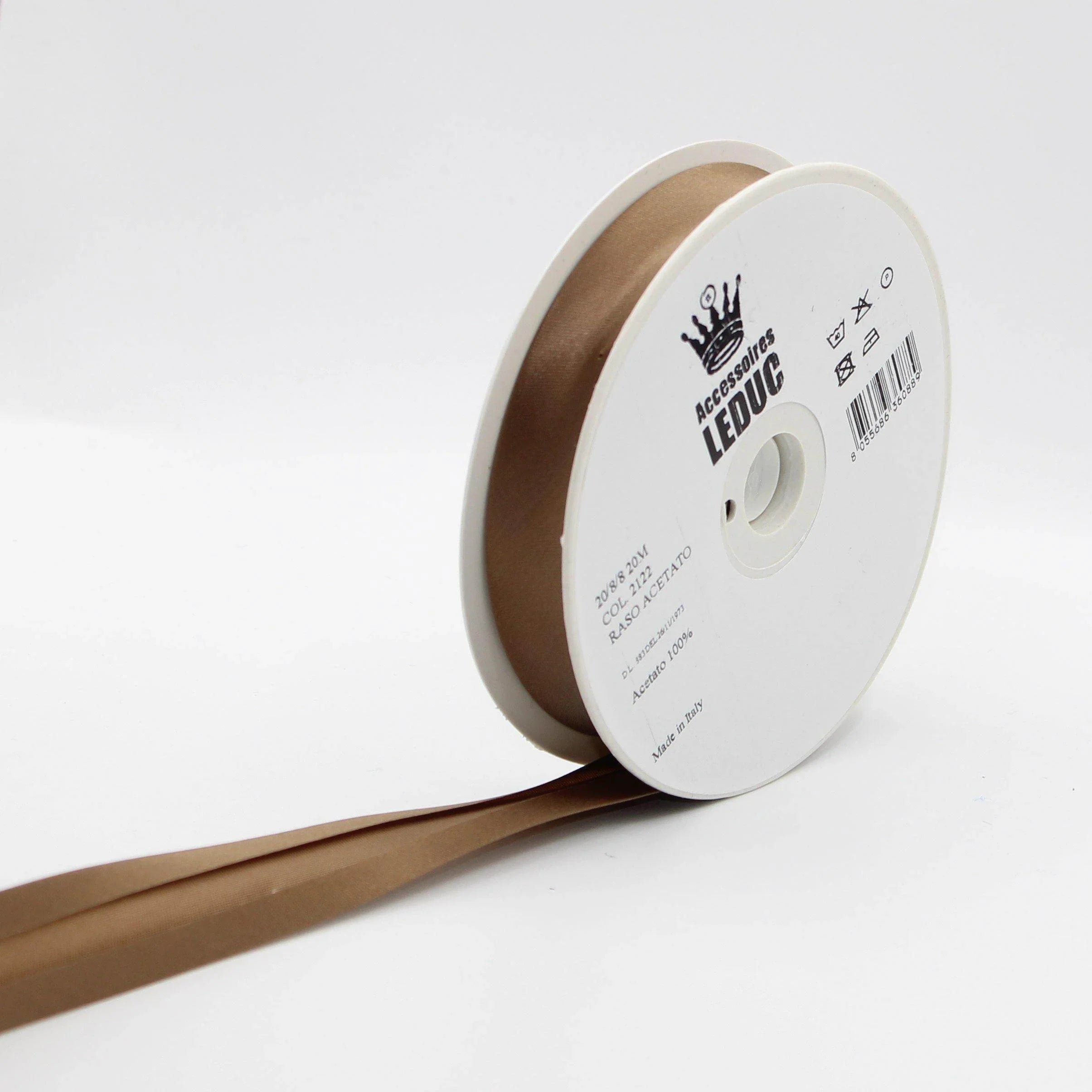 Satin BIAS BINDING / 20mm - 20/8/8 #SBI500-20-8-8-20 - ACCESSOIRES LEDUC BV