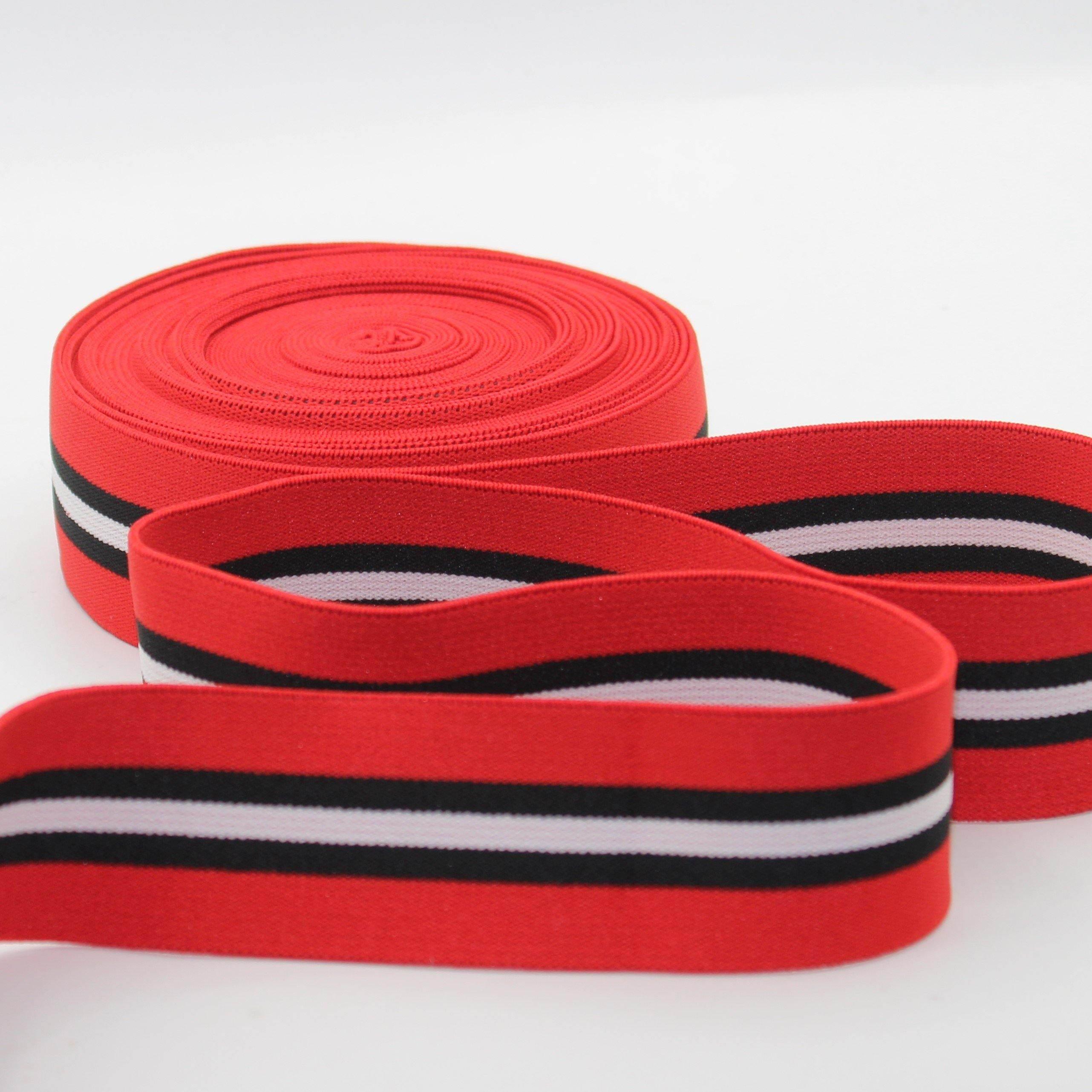 5 meters 40mm Tricolor Elastic #ELA1308 - ACCESSOIRES LEDUC BV