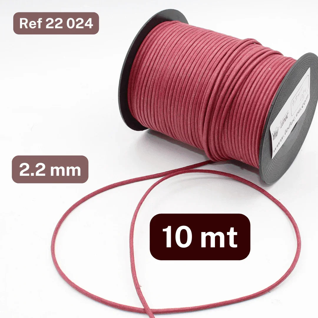 10 meters Waxed Cord 2 or 2.5mm - ACCESSOIRES LEDUC BV
